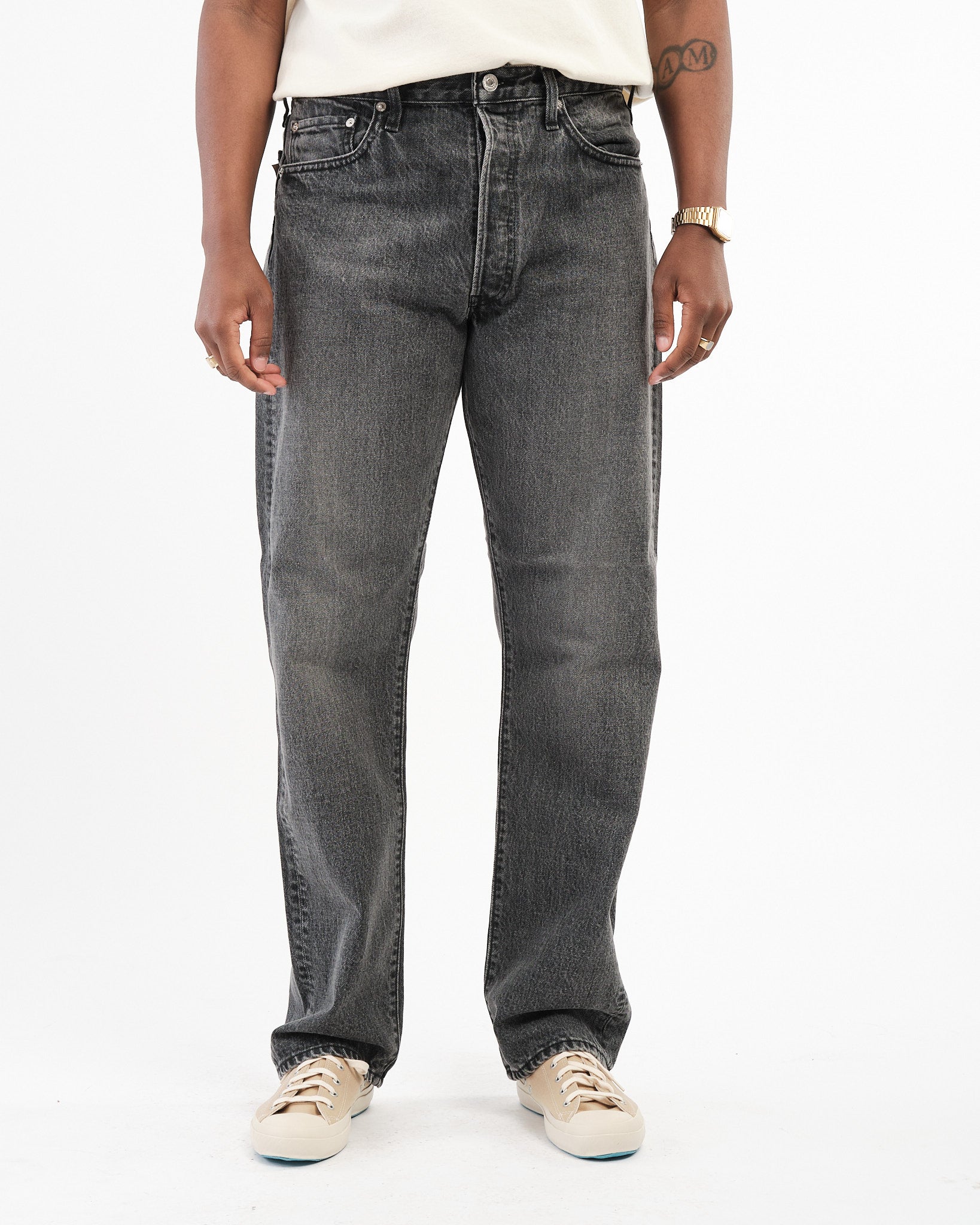 105 90'S Black Denim Stone by orSlow ▶️ Meadow Store