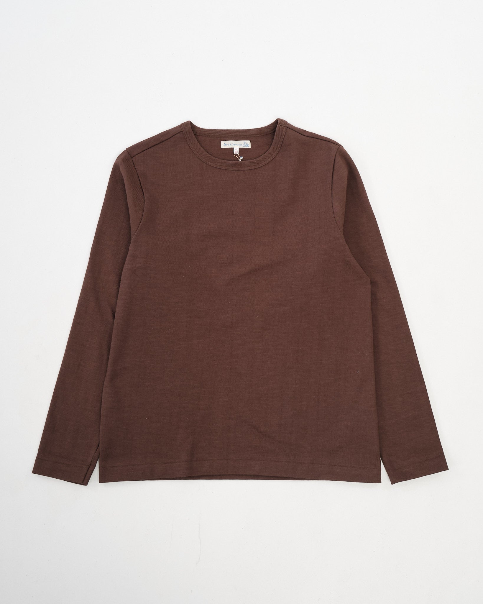 MERZ B SCHWANEN | 2S18 Men's Loopwheeled Long Sleeve Chocolate