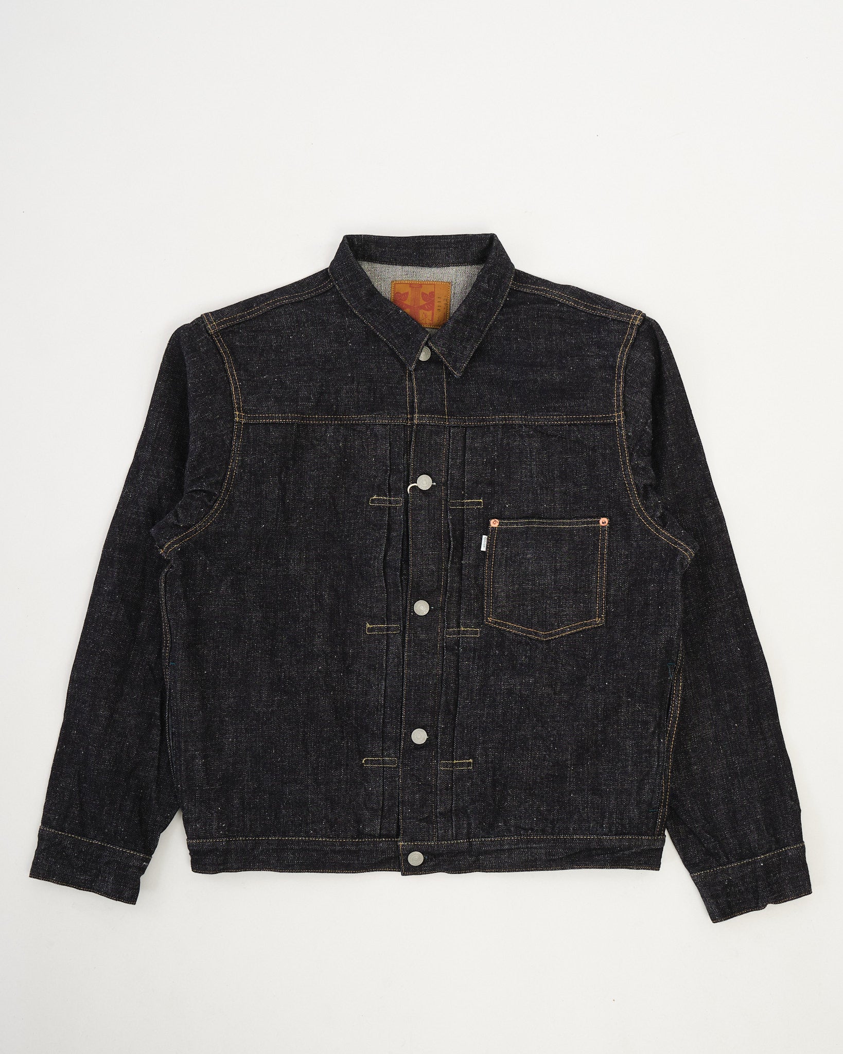 3111 15.5oz Type 1 Slub-Nep Denim Jacket by Omoto - Meadow