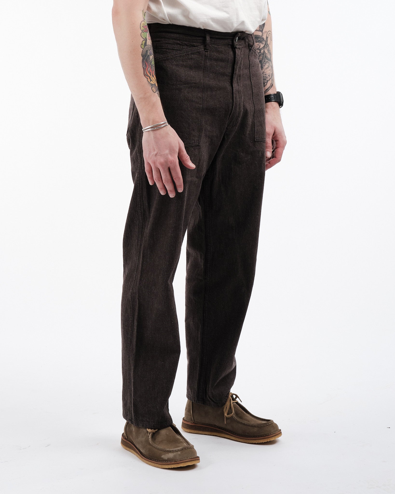 35 Backleback Baker Pants Brown One Wash fra Kaptain Sunshine