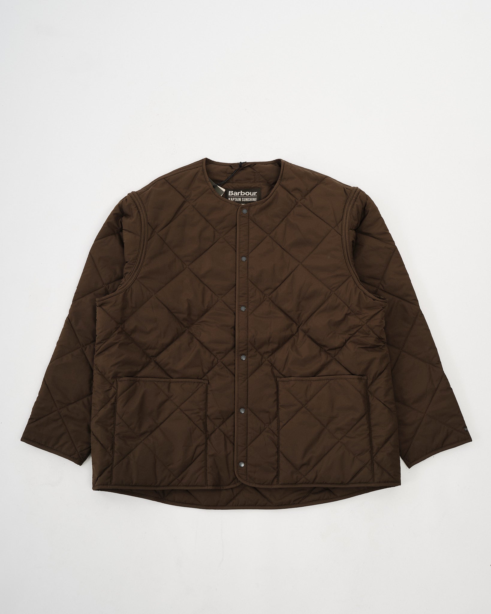Barbour x Kaptain Sunshine Quilted Liner Khaki Brown by Barbour