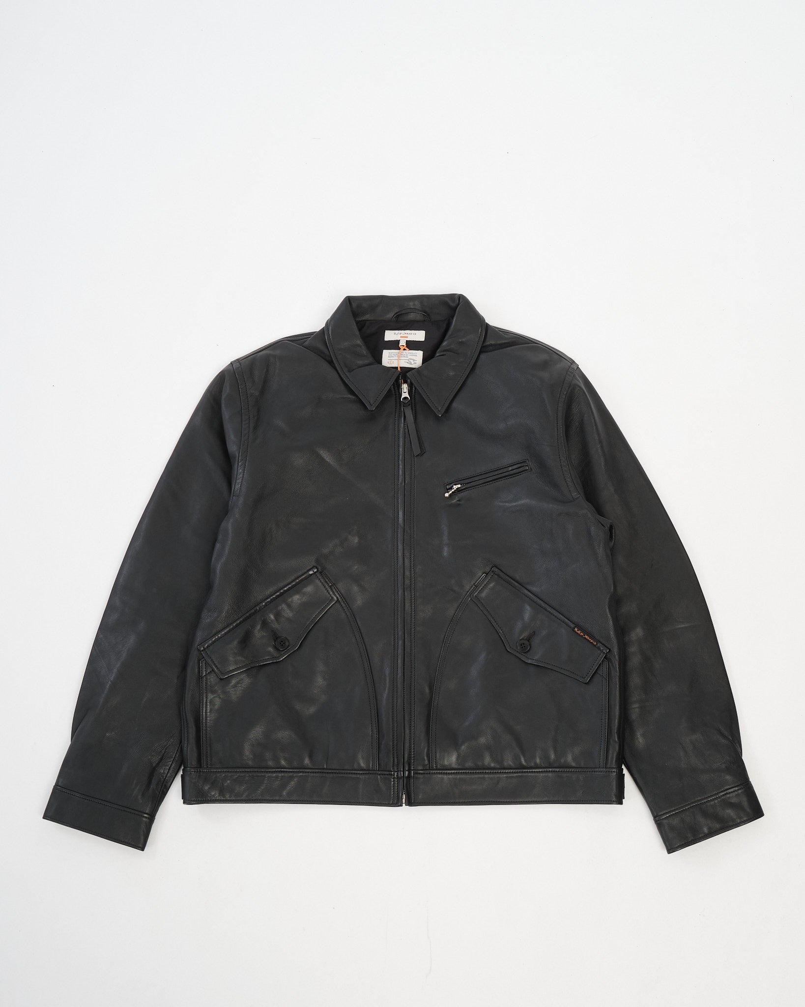 NUDIE JEANS CO | Blake Zip Jacket Leather Black | MEADOW