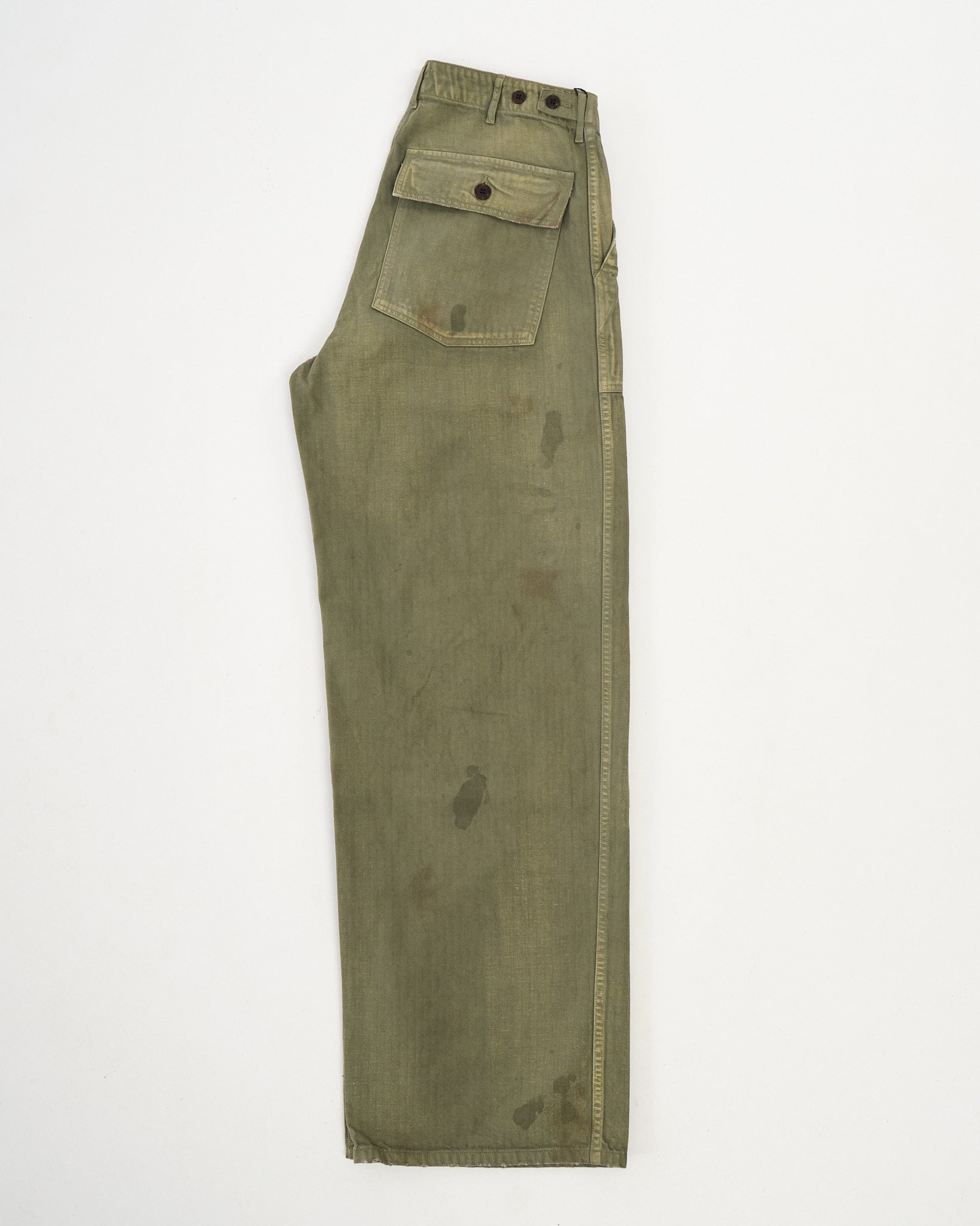 BORO Baker Pants Olive by Maru Sankaku Peke - Meadow
