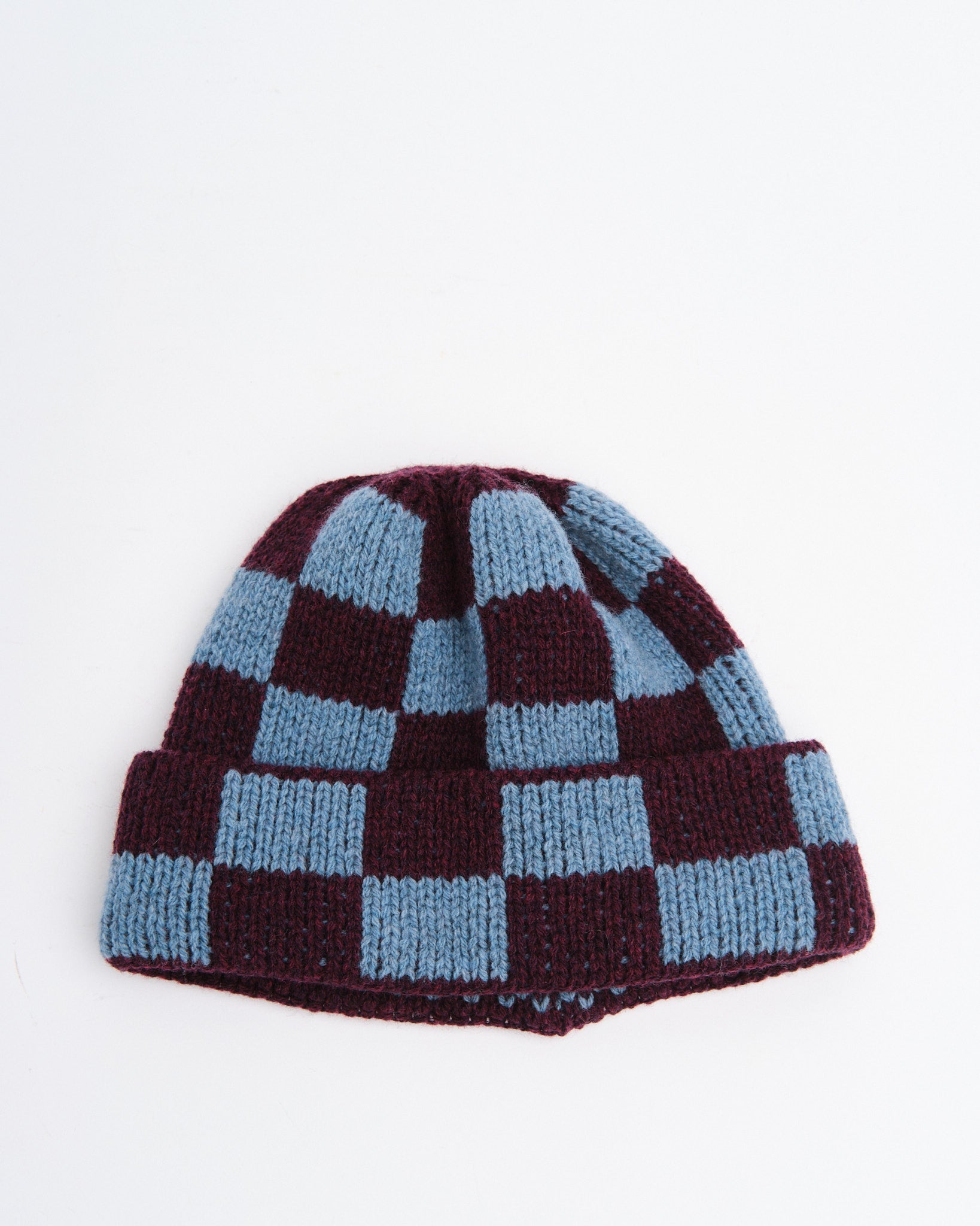 Checker Beanie Raspberry by Found Feather - Meadow