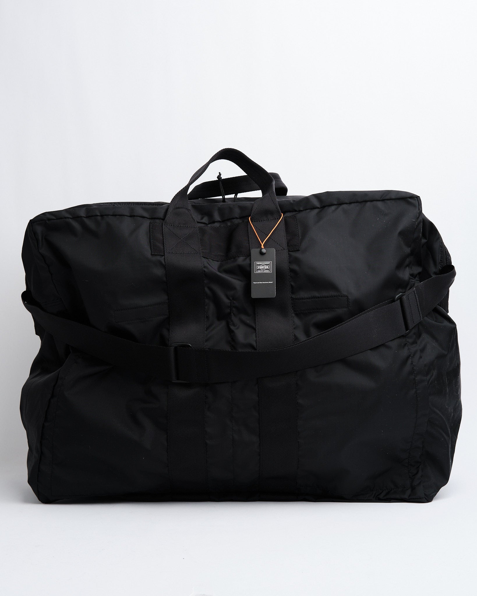 Flex 2 Way Duffle Bag Black by Porter by Yoshida - Meadow
