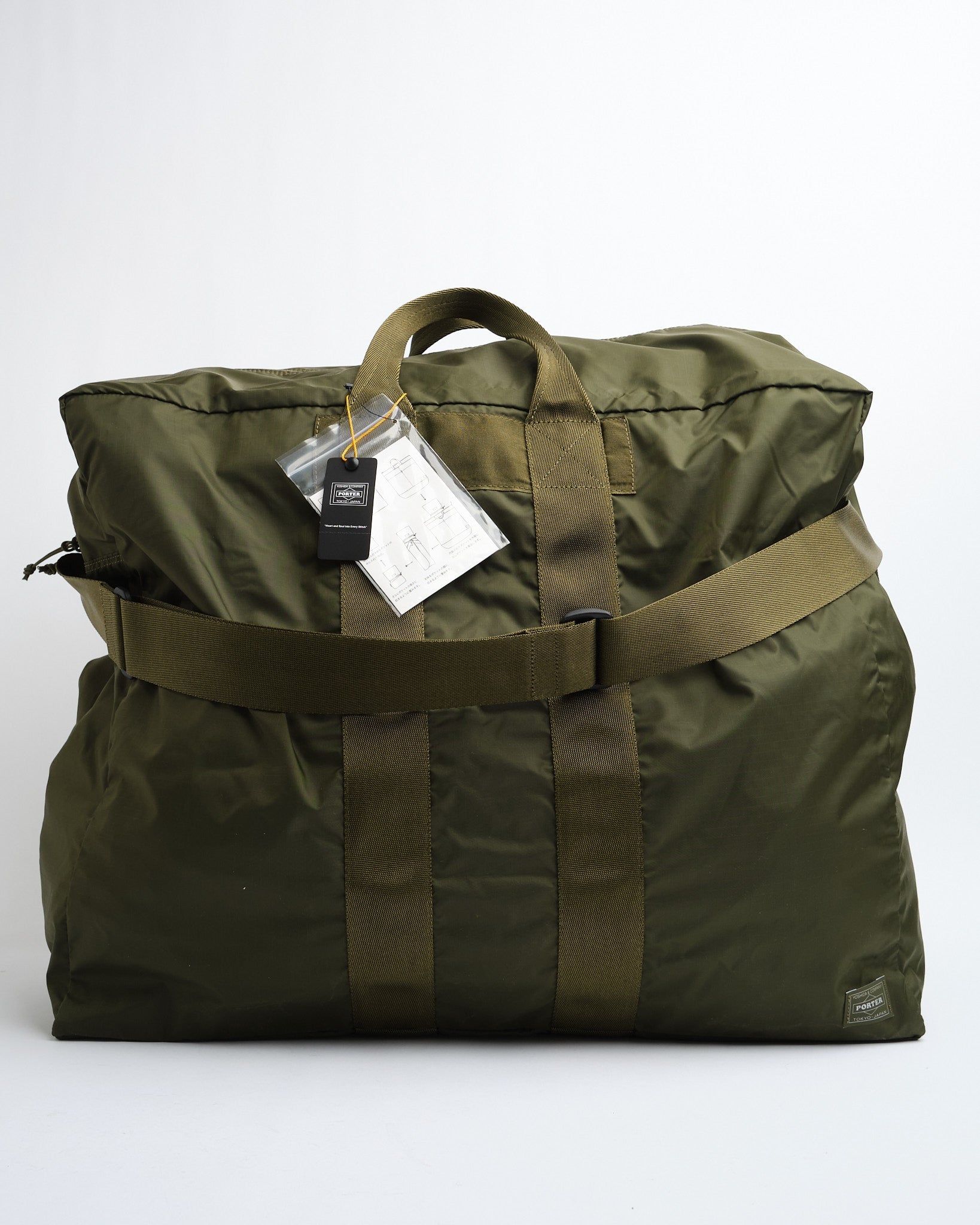 Flex 2 Way Duffle Bag Olive Drab by Porter by Yoshida - Meadow