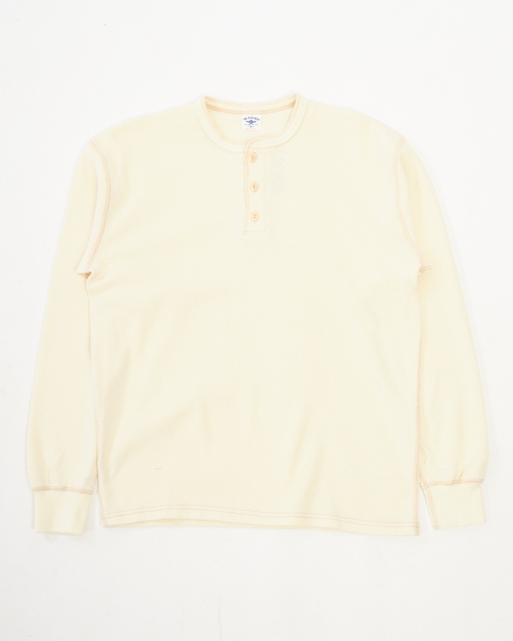FN-THLH-004 Henley Neck Ivory by The Flat Head - Meadow
