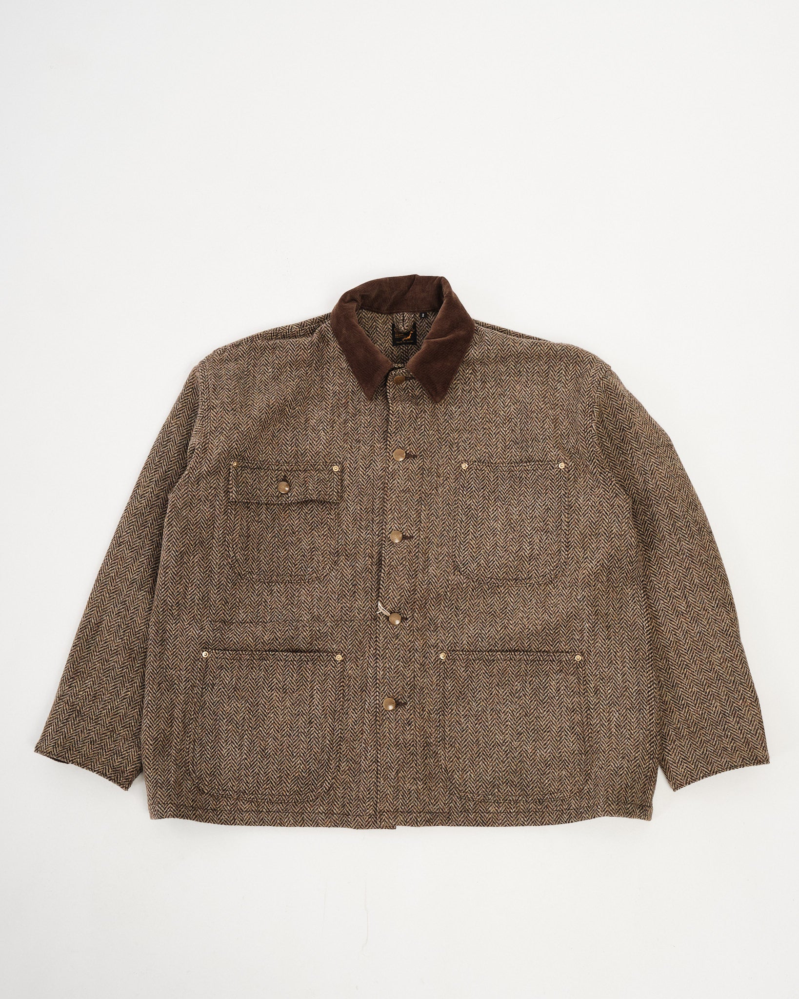 Harris Tweed Relax Fit Coverall Khaki by orSlow - Meadow