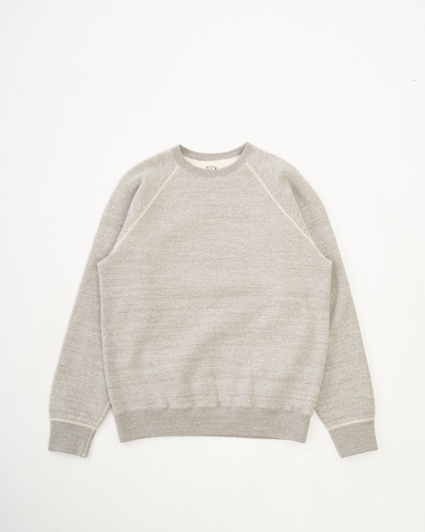 Loop Wheel Crew Neck Sweatshirt Heather Gray by orSlow - Meadow