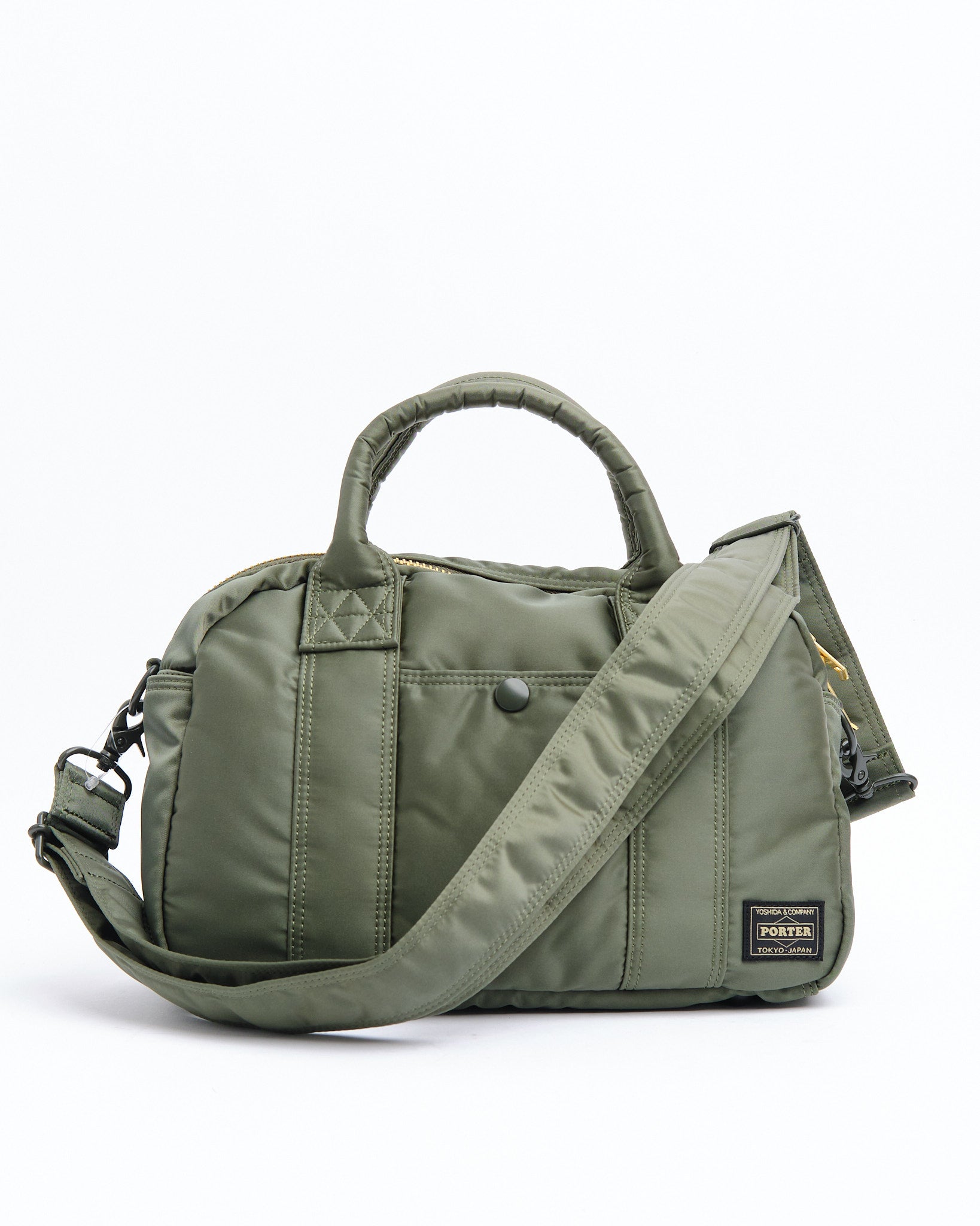 New Tanker Boston Bag Sage Green by Porter by Yoshida ▶️ Meadow