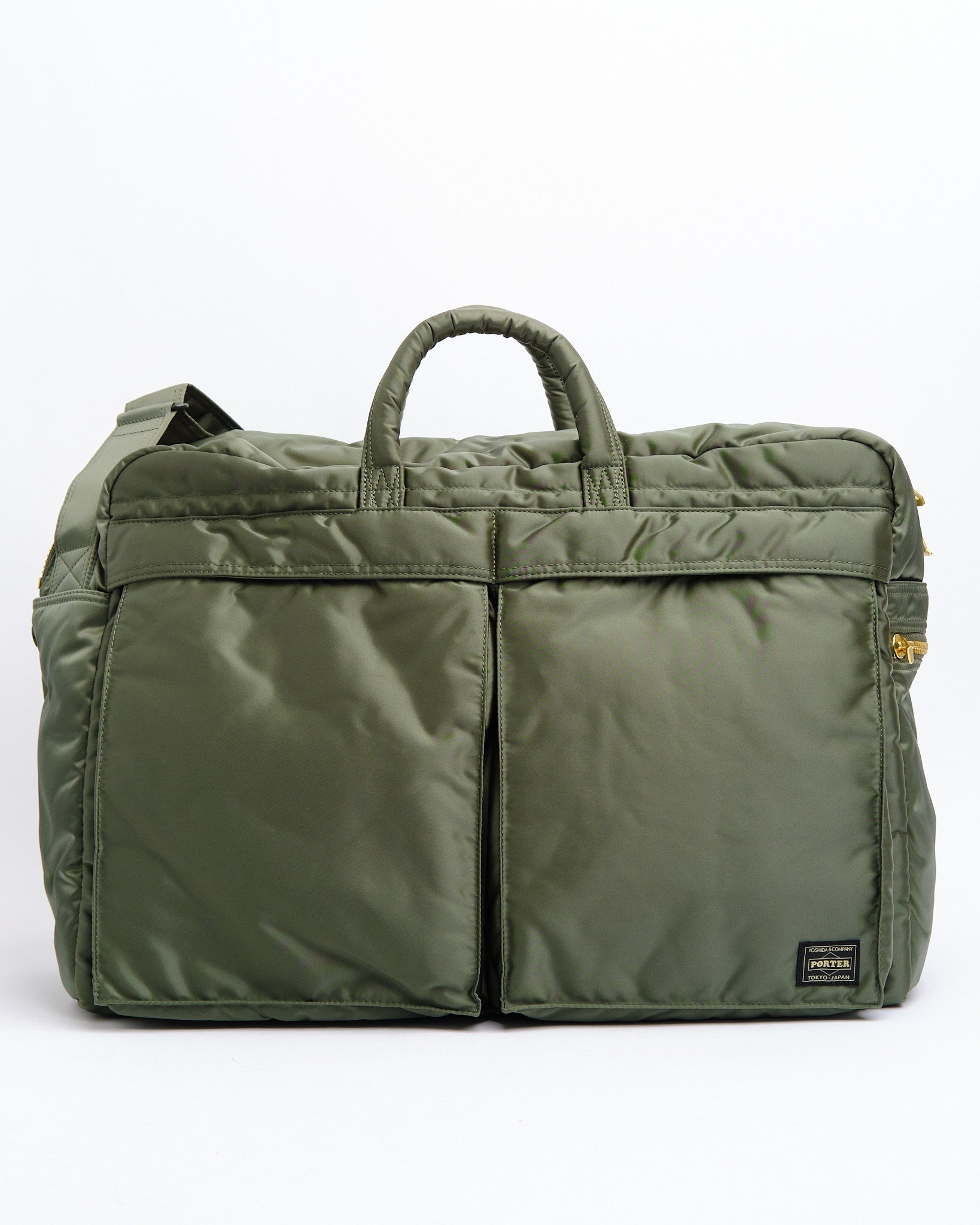 New Tanker Duffle Bag Sage Green by Porter by Yoshida - Meadow