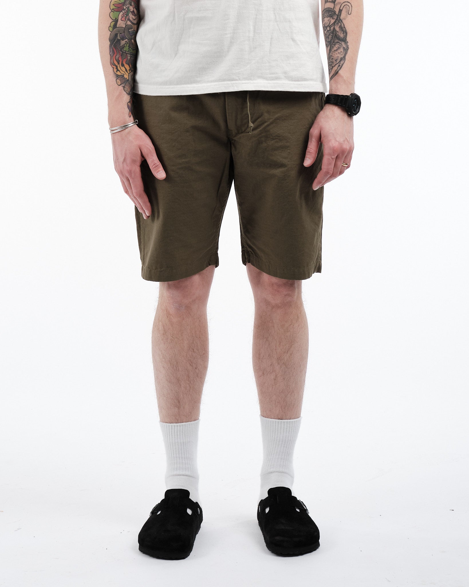 New Yorker Shorts Army Green by orSlow ▶️ Meadow Store