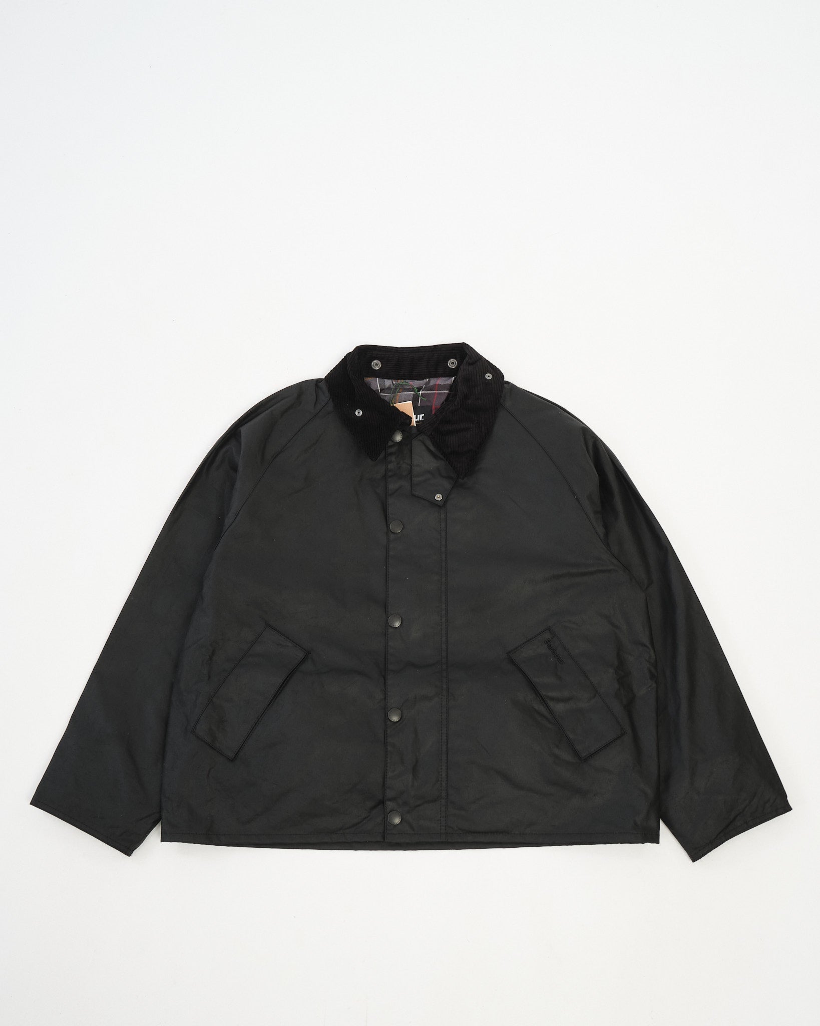 OS Transport Wax Jacket Black by Barbour - Meadow