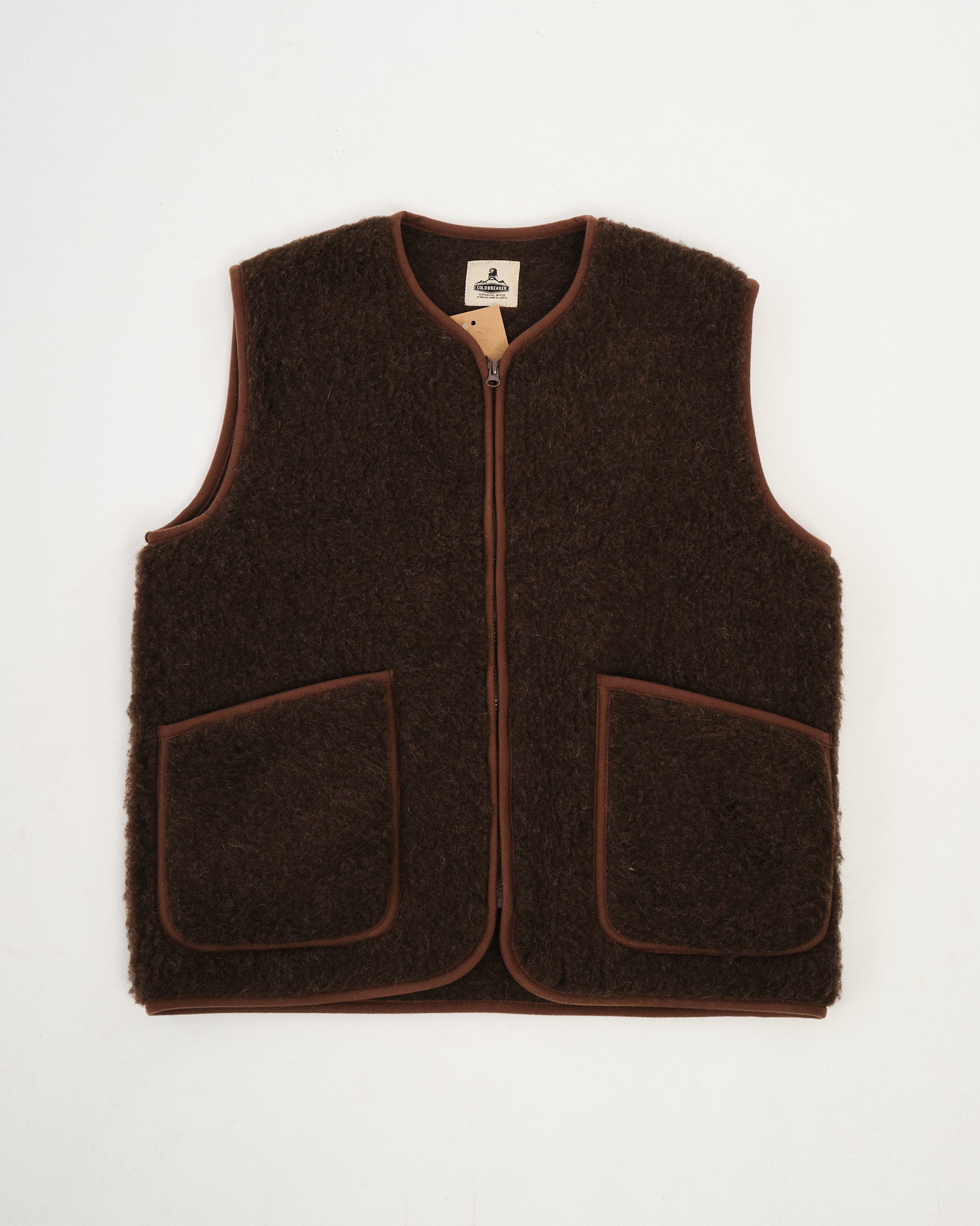 Pepitko Wool Vest Dark Brown by Coldbreaker - Meadow