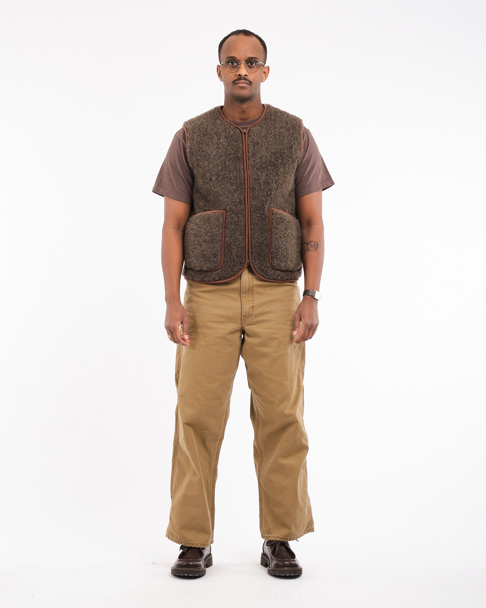 Pepitko Wool Vest Mid Brown by Coldbreaker - Meadow