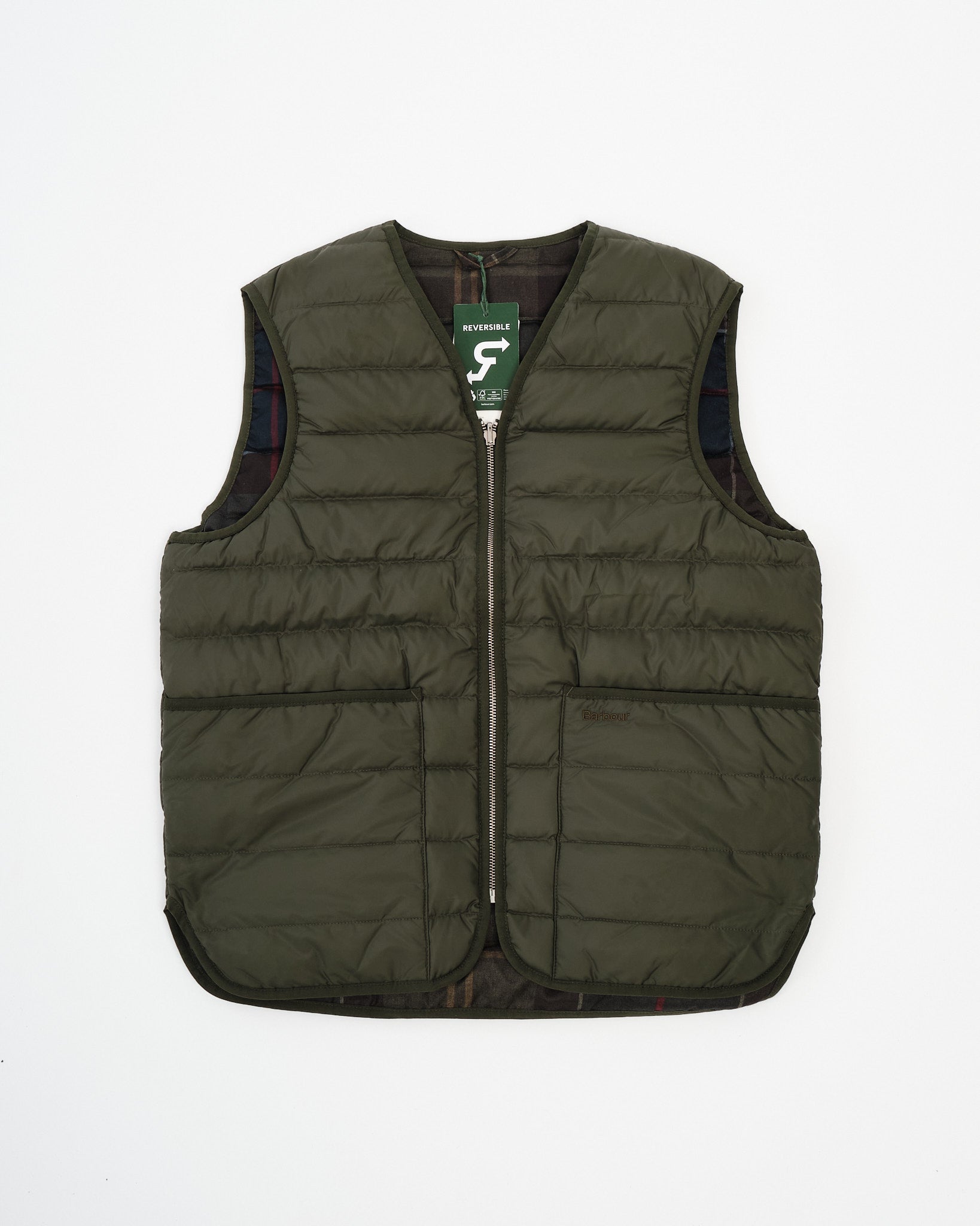 Reversible Down Filled Liner Sage by Barbour - Meadow