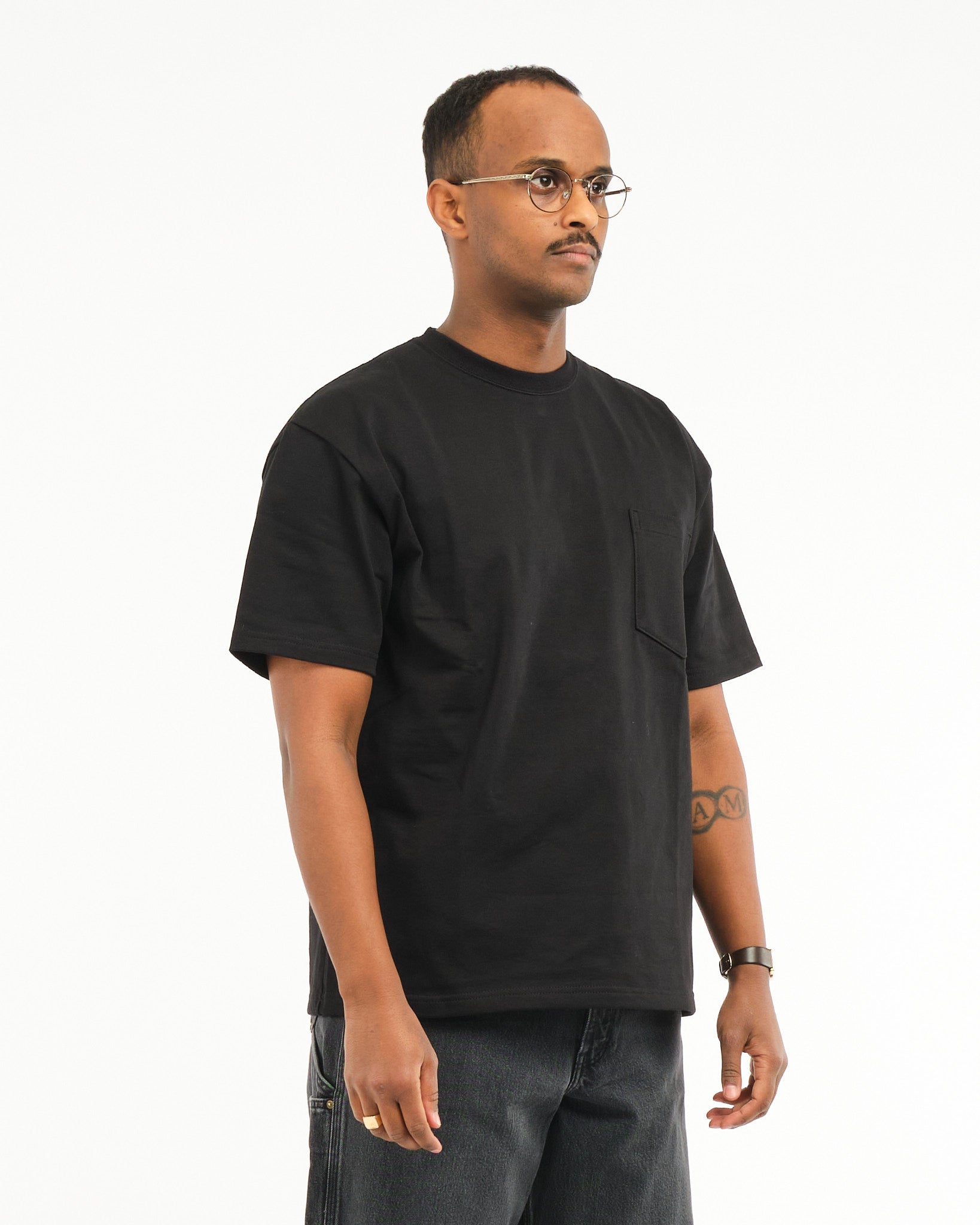 OrSlow | T-SHIRT WITH POCKET BLACK | Meadow