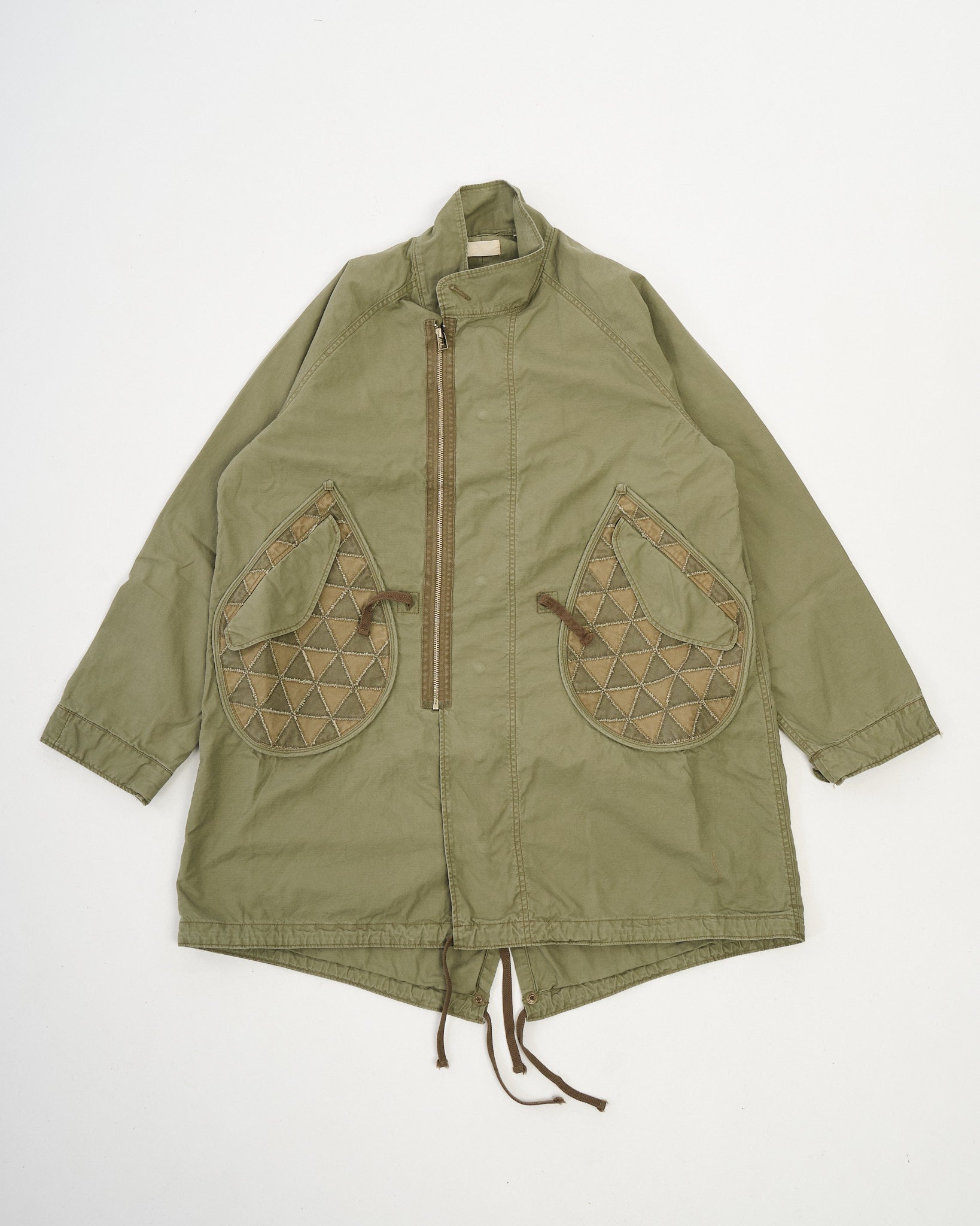 Tsugihagi Fishtail Jacket Olive by Maru Sankaku Peke - Meadow