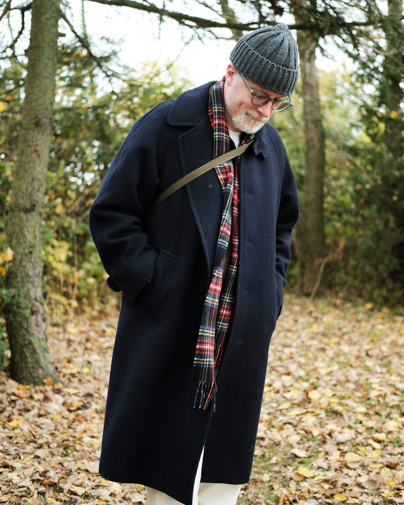 KAPTAIN SUNSHINE | Umbrella Coat Navy | MEADOW