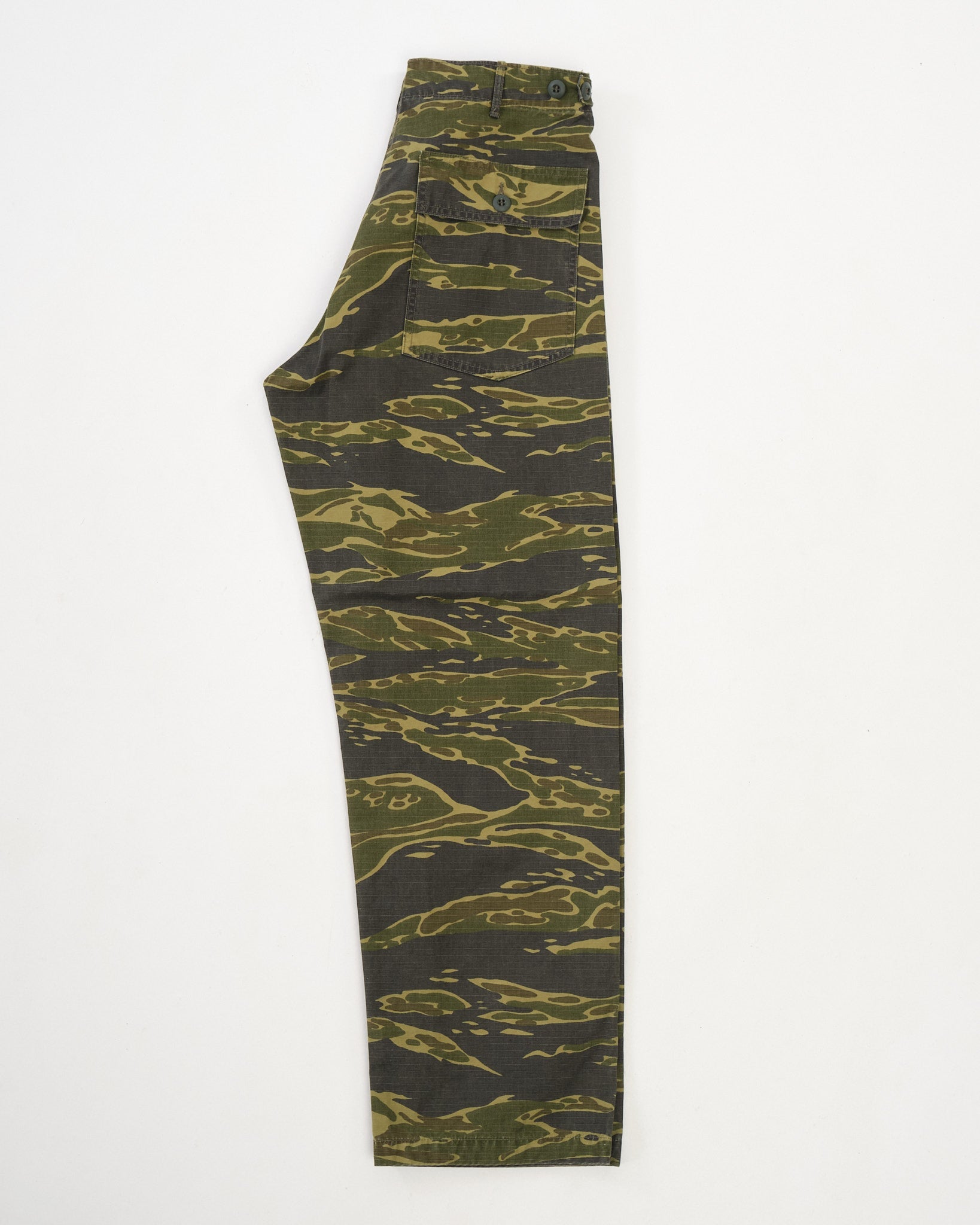 US Army Fatigue Pants Regular Fit Tiger Camo by orSlow - Meadow