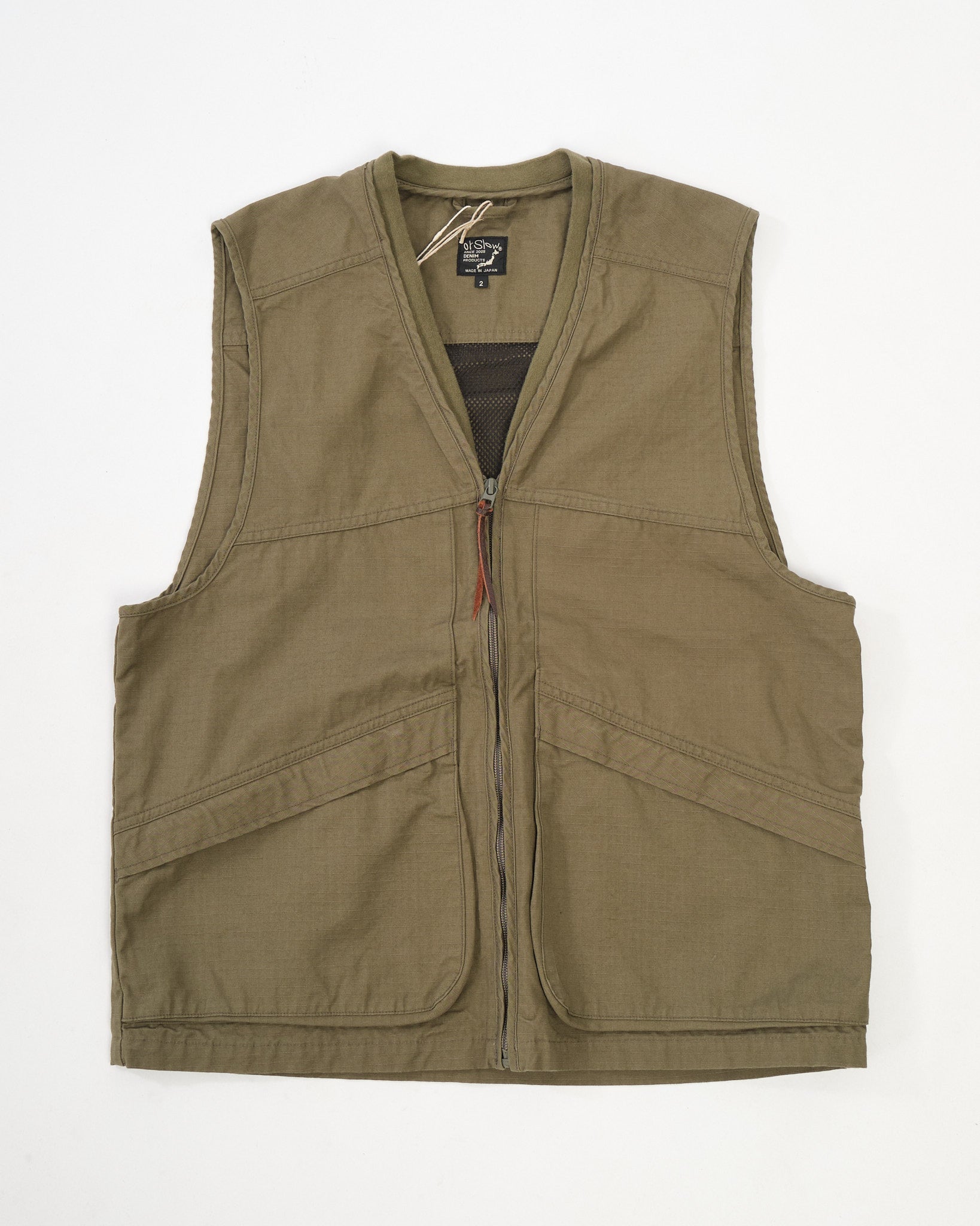 Utility Vest Army Green by orSlow - Meadow