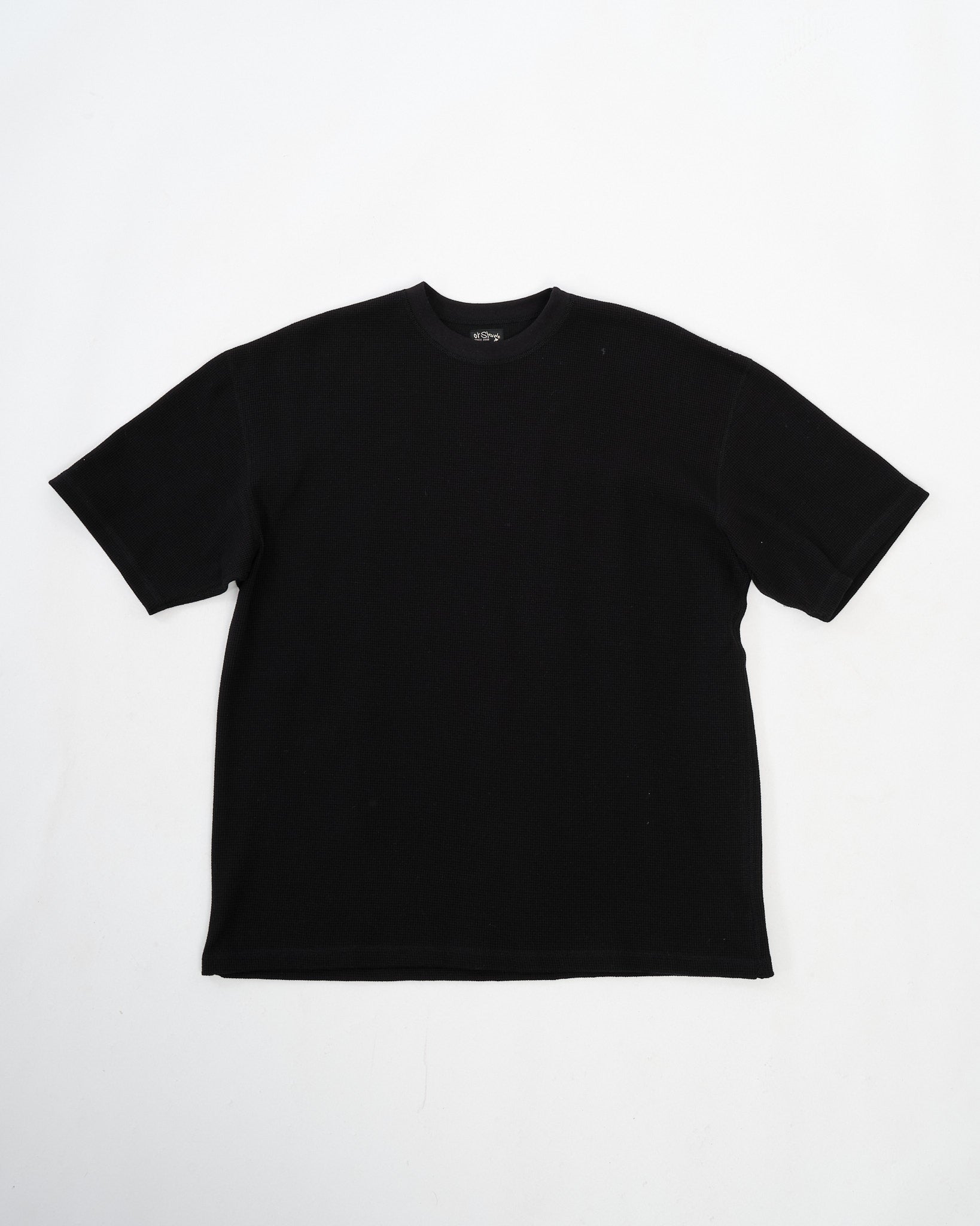 Waffle T-Shirt Black by orSlow - Meadow