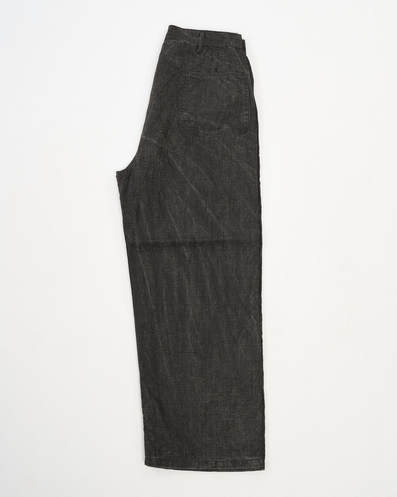 WWII 40's US Navy Sumi Coated Linen Utility Trousers