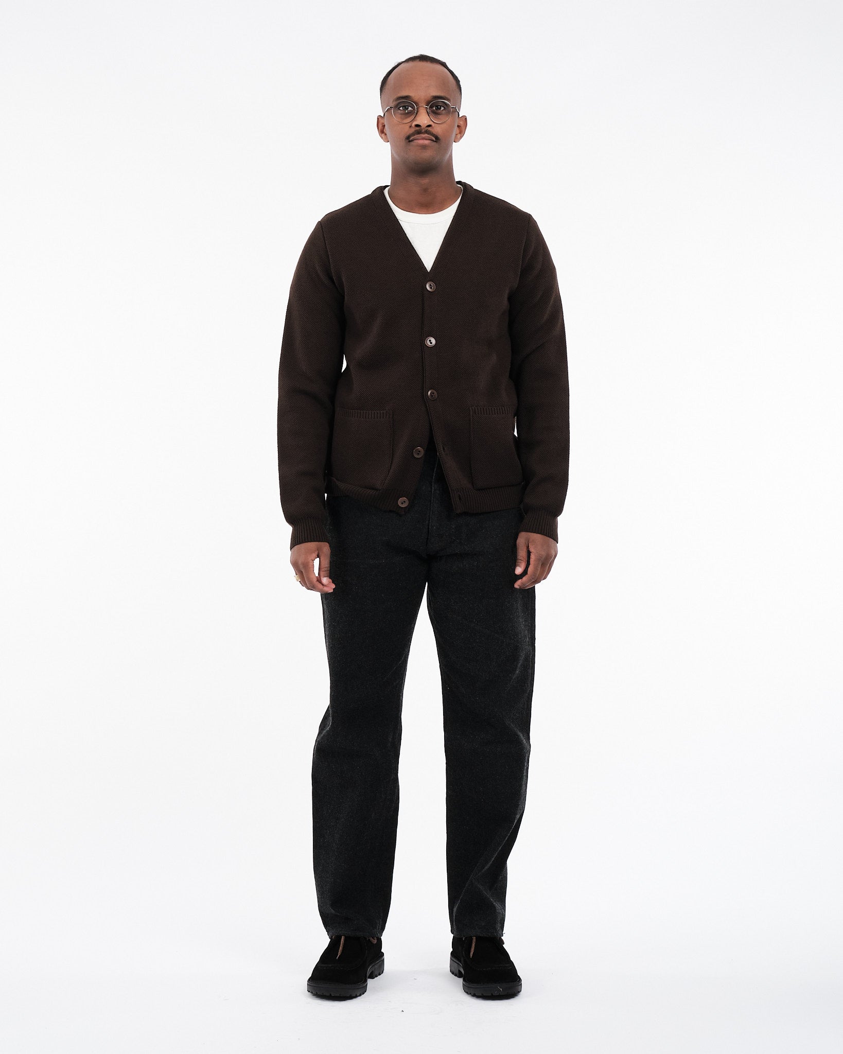 Youri Cardigan Brown by Nitto Knitwear - Meadow Youri Cardigan Brown by Nitto Knitwear - Meadow