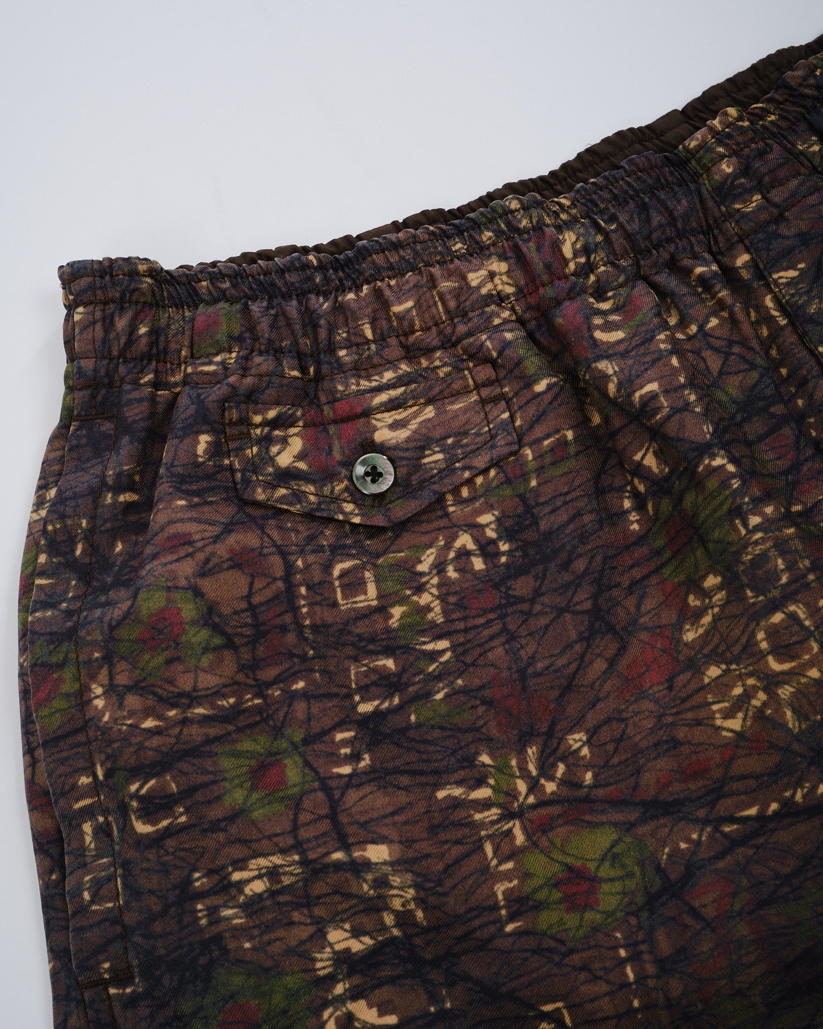 Beach Shorts Silk Batik Print Brown - Meadow