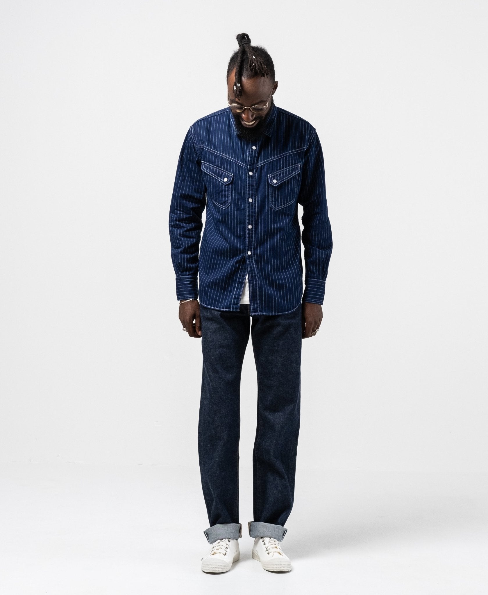 Ranchman Shirt Blue Wabash by TCB - Meadow