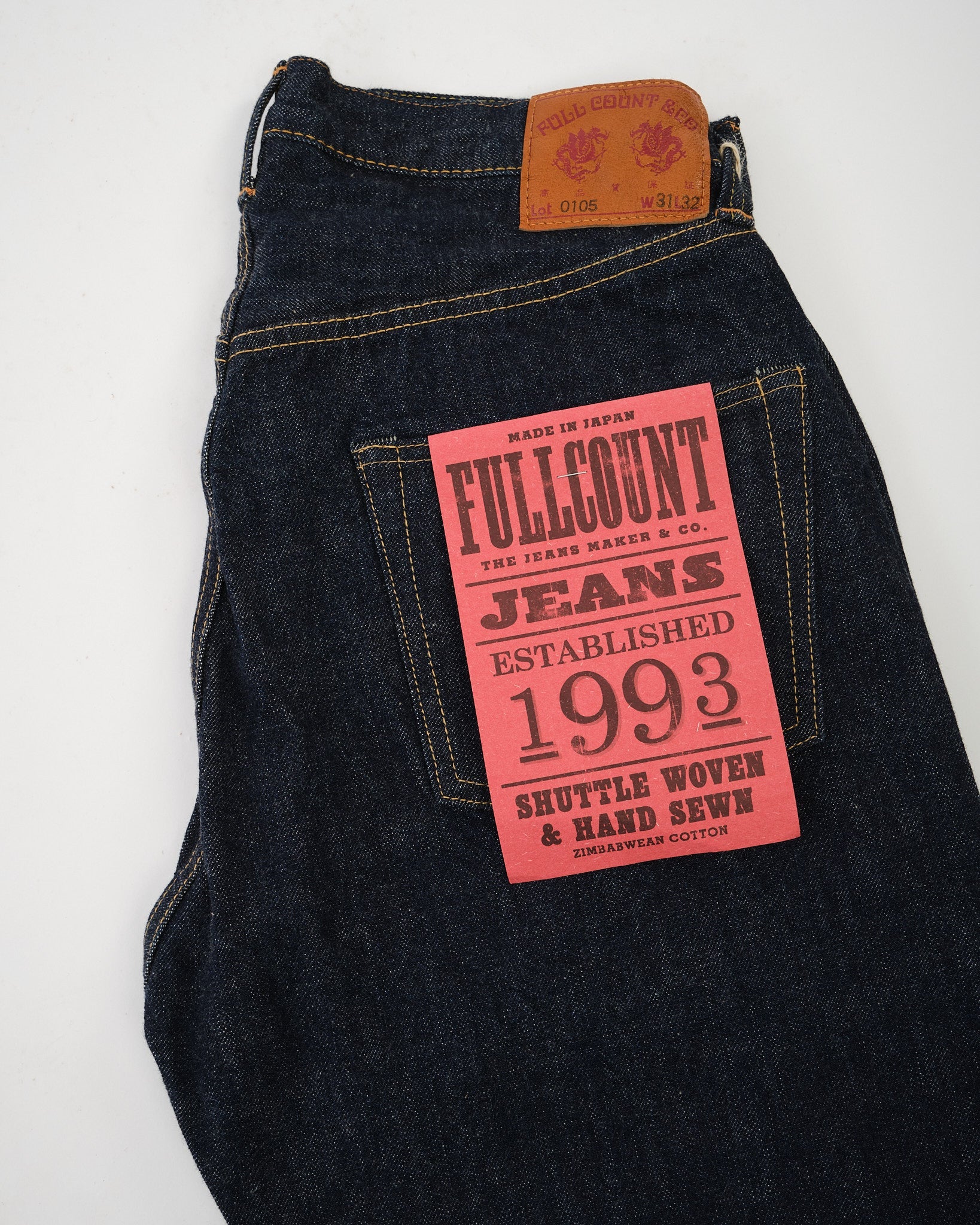 0105W Wide Denim Indigo Blue by Full Count - Meadow