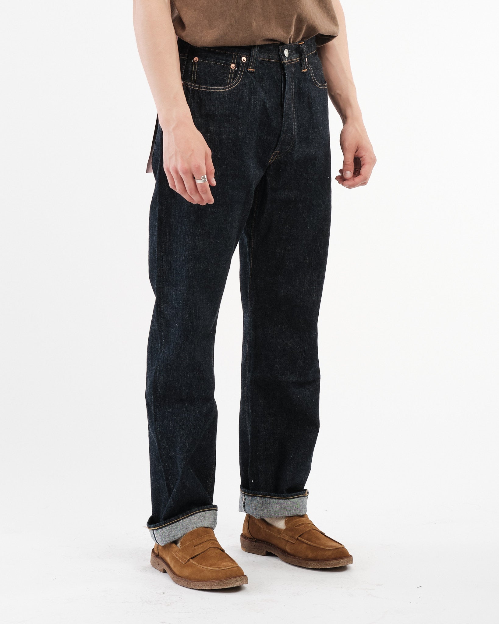 0105W Wide Denim Indigo Blue by Full Count - Meadow