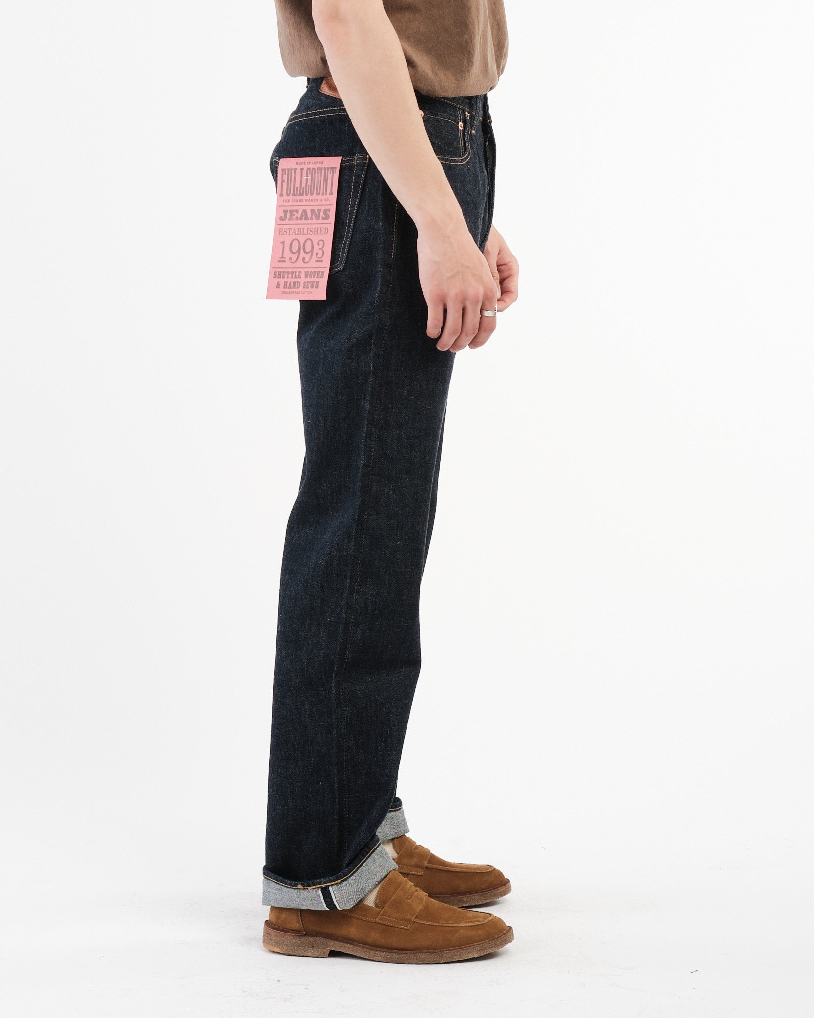 0105W Wide Denim Indigo Blue by Full Count - Meadow