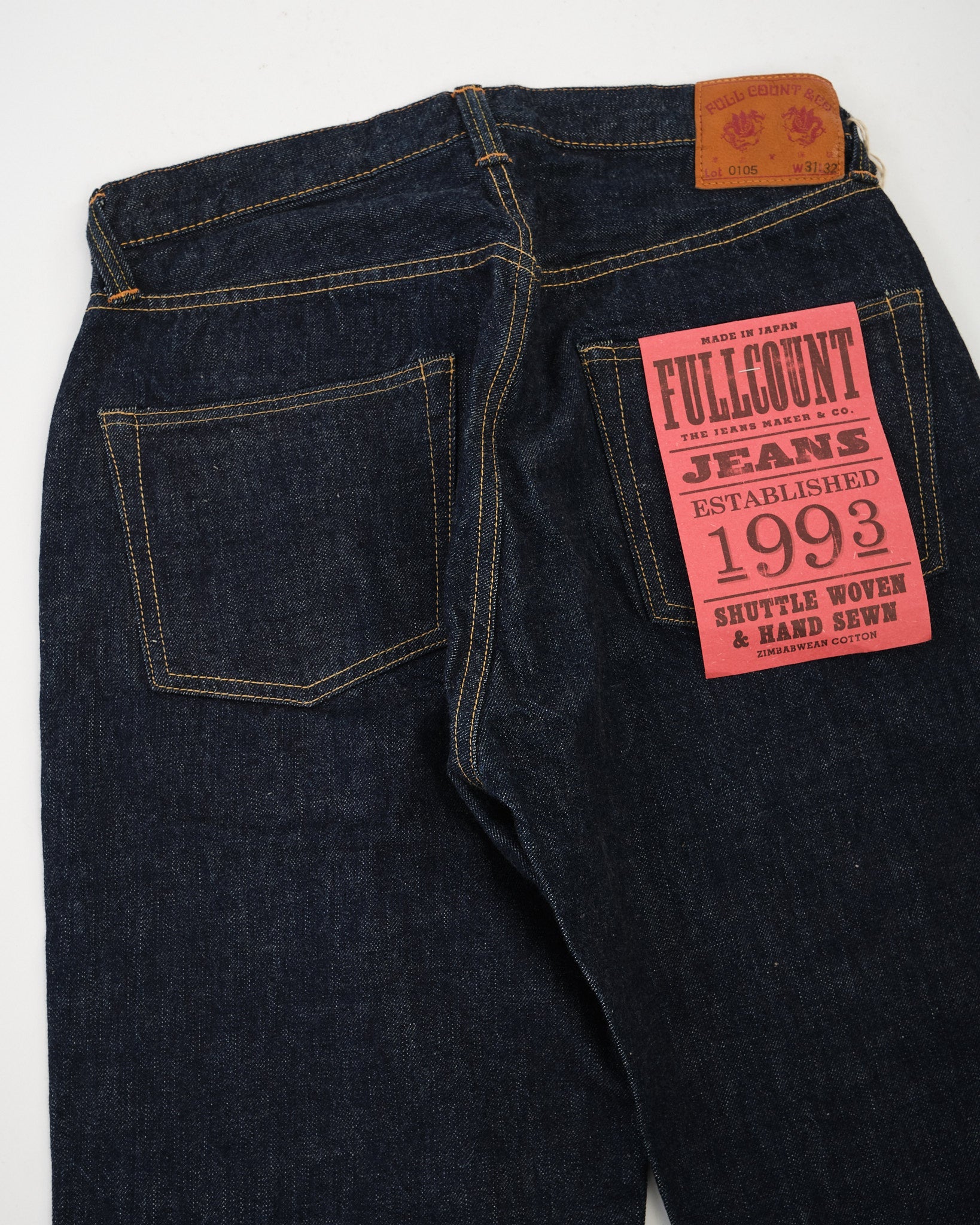 0105W Wide Denim Indigo Blue by Full Count - Meadow