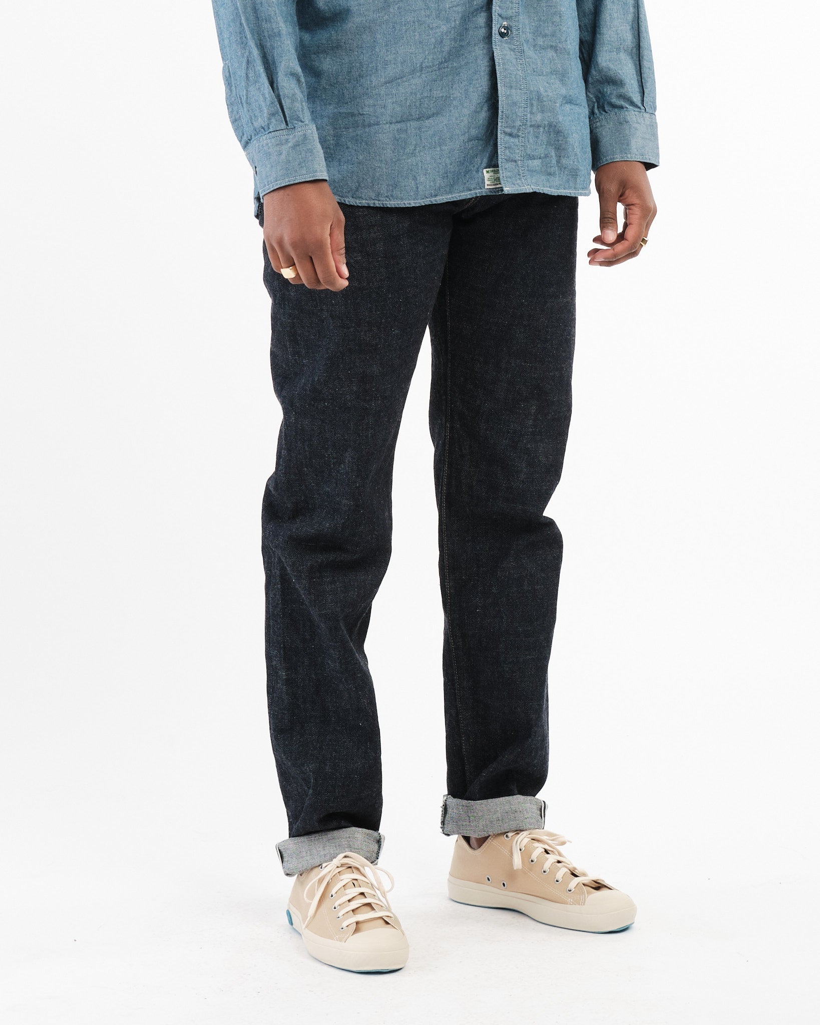 0415 13.5oz Straight Jeans Indigo by Omoto - Meadow