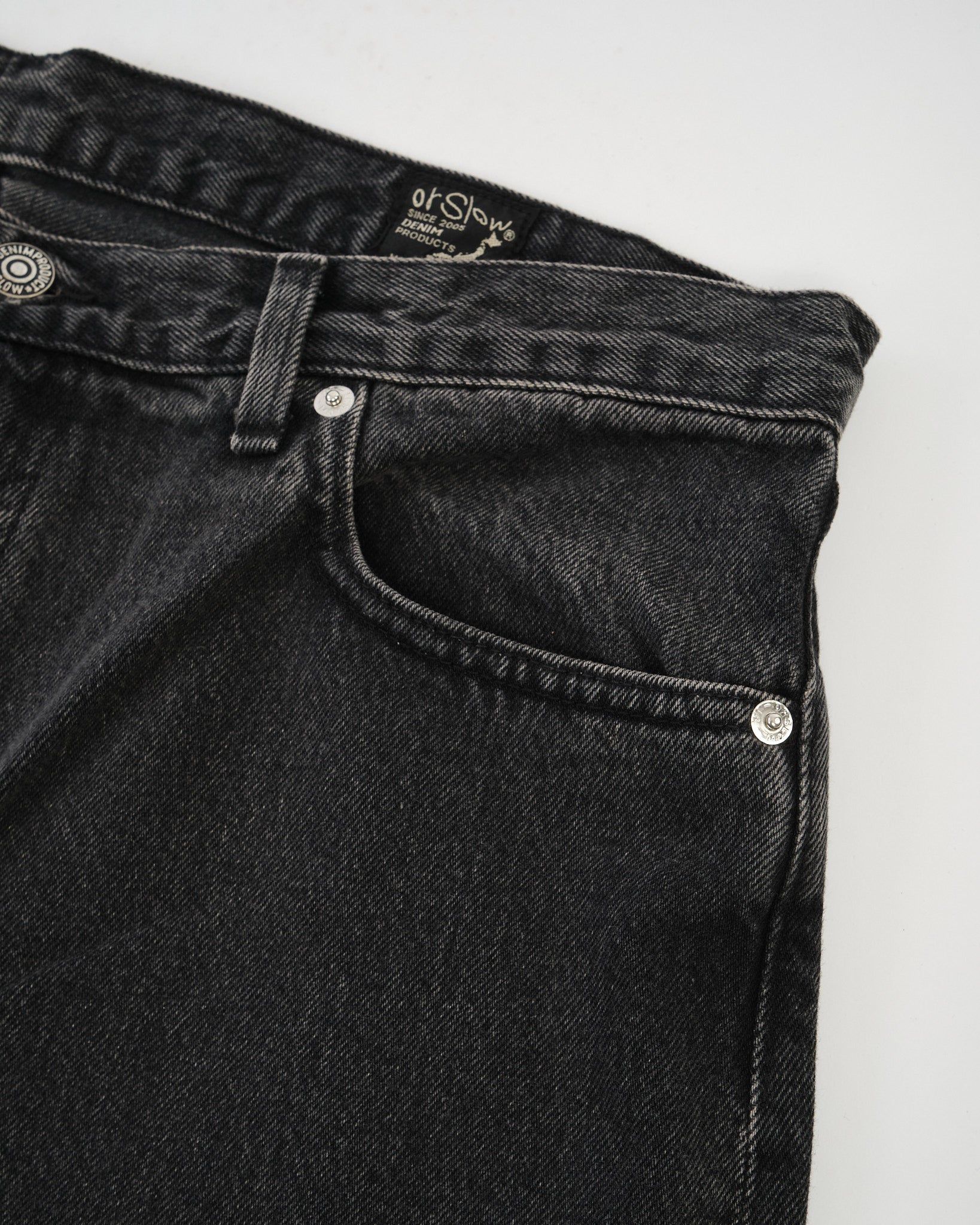 100 Super Dad's Denim Pants Black Denim Stone