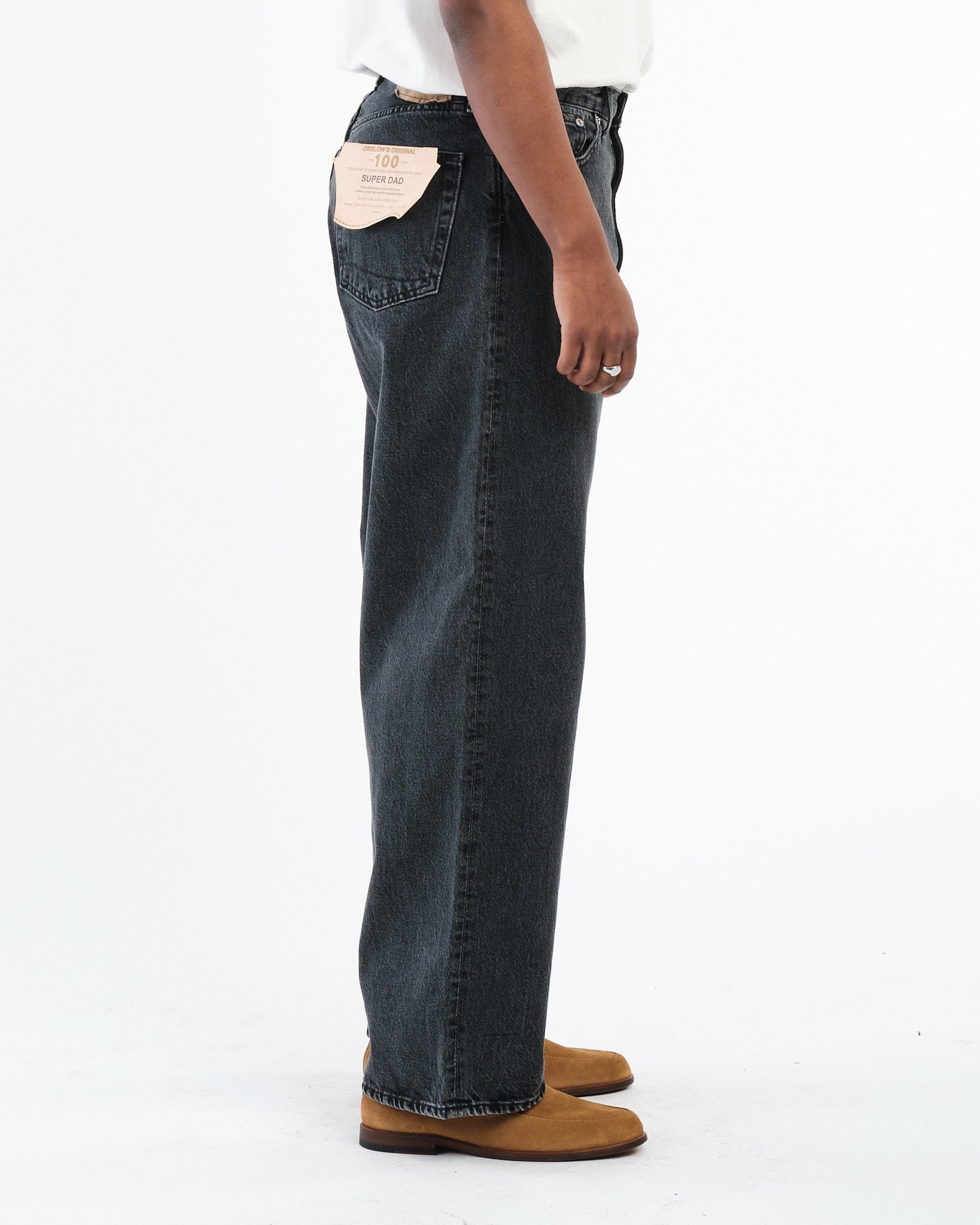 100 Super Dad's Denim Pants Black Denim Stone