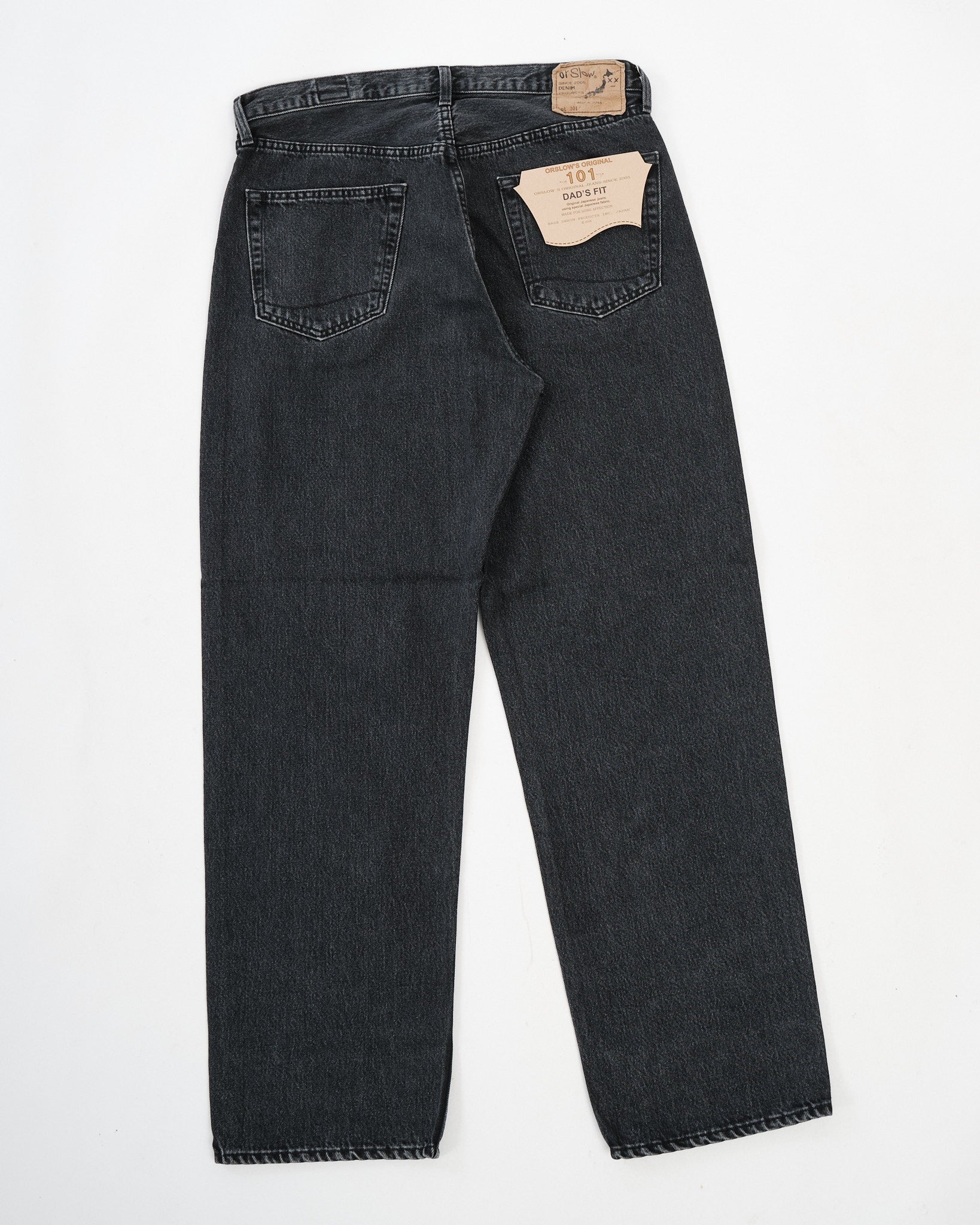 パンツ orSlow 101 DAD'S FIT DENIM PANTS BLACK 101 Dad's Fit Denim Pants Black Denim Stone