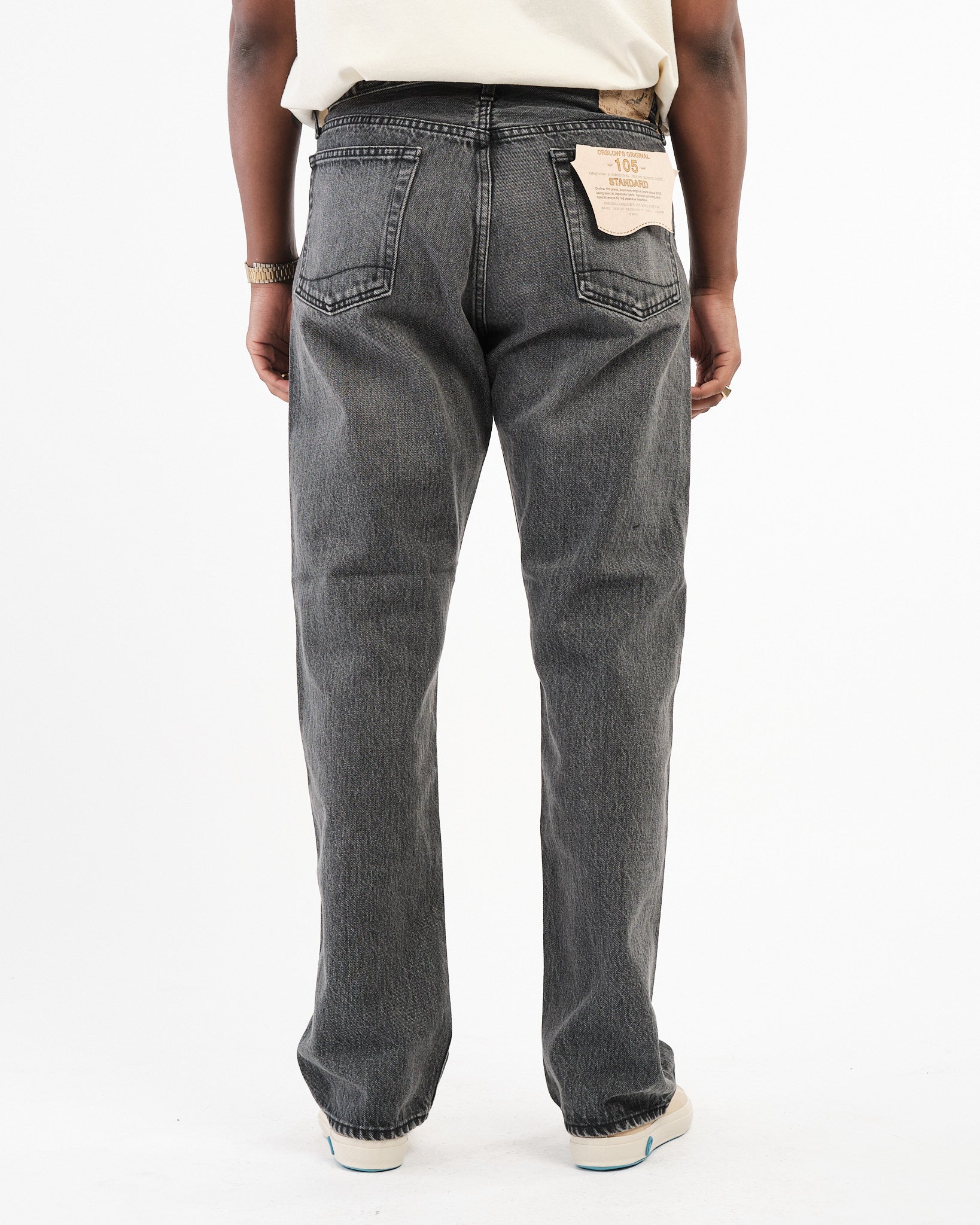 パンツ orSlow 105 90\"s Black Denim Stone OrSlow 105 Standard Fit Denim - 90's Black Denim Stone – Standard