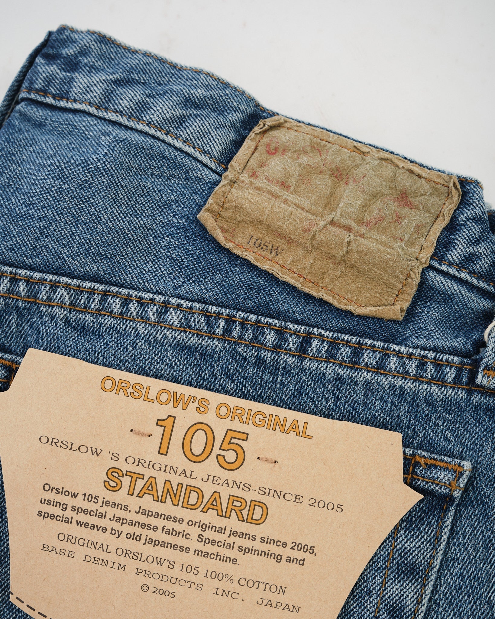 105 Standard Selvedge Denim 2 Year Wash by orSlow - Meadow