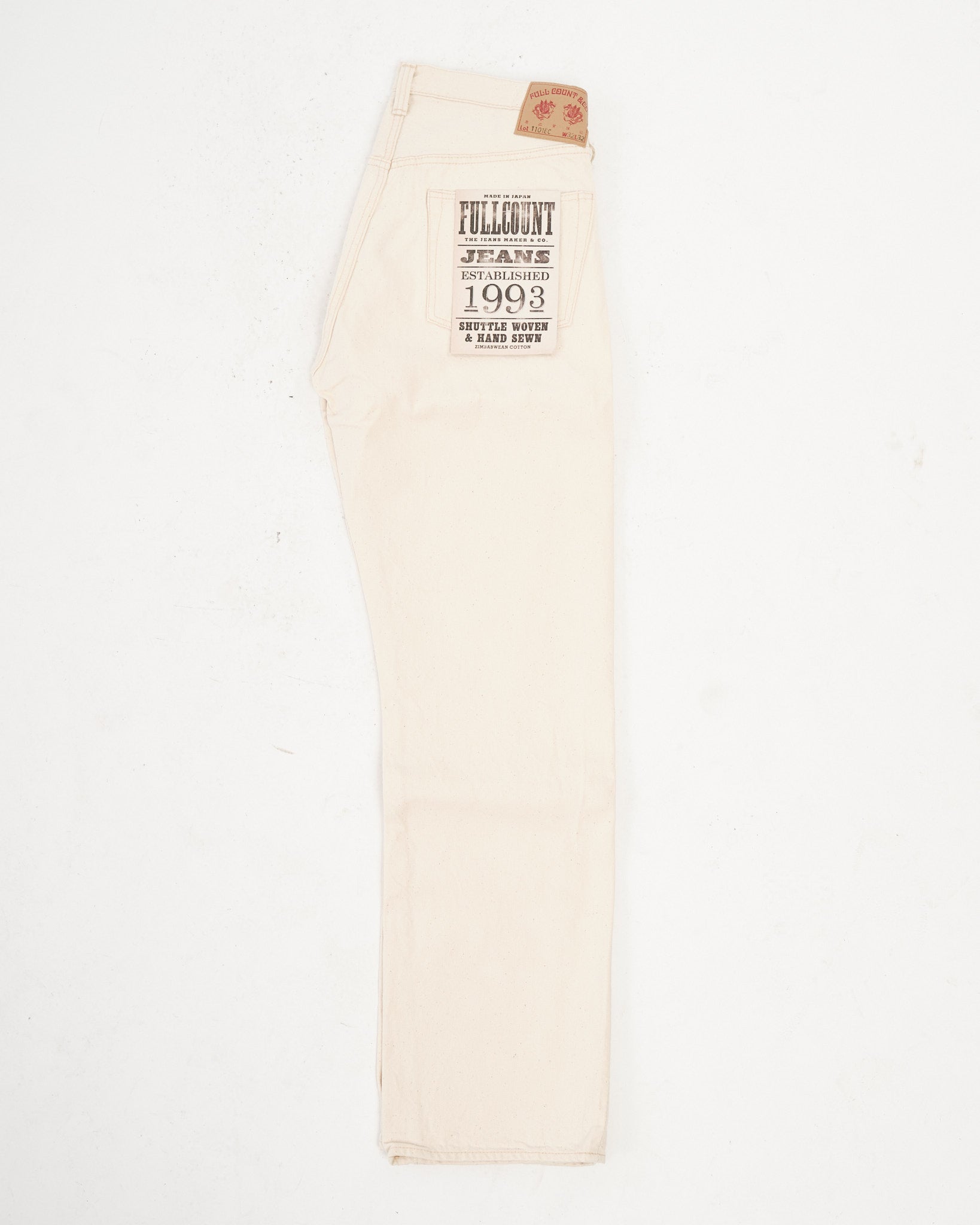 1101EC Straight Ecru Selvedge Denim by Full Count - Meadow