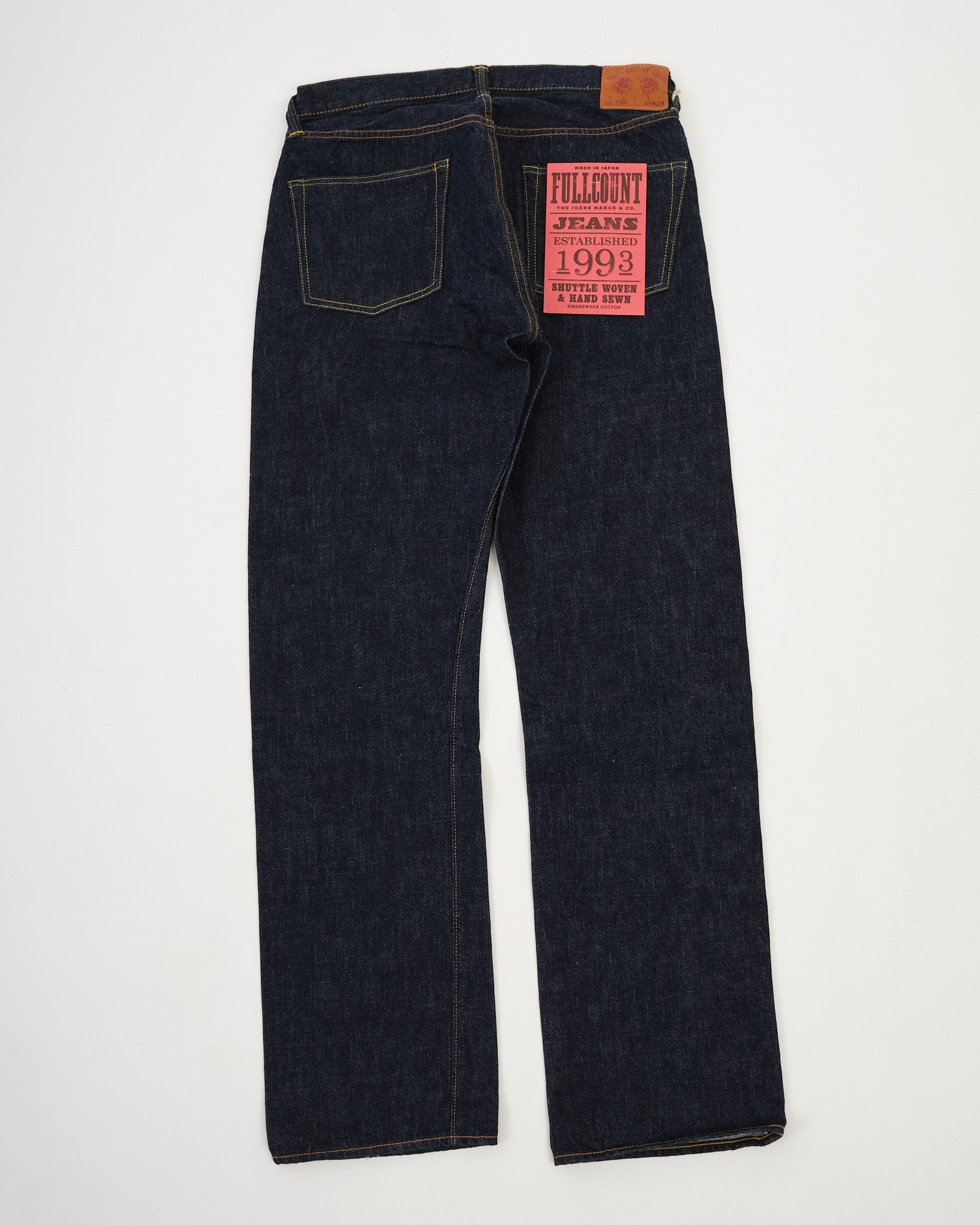 1101W Straight Denim Indigo Blue by Full Count ▶️ Meadow Store