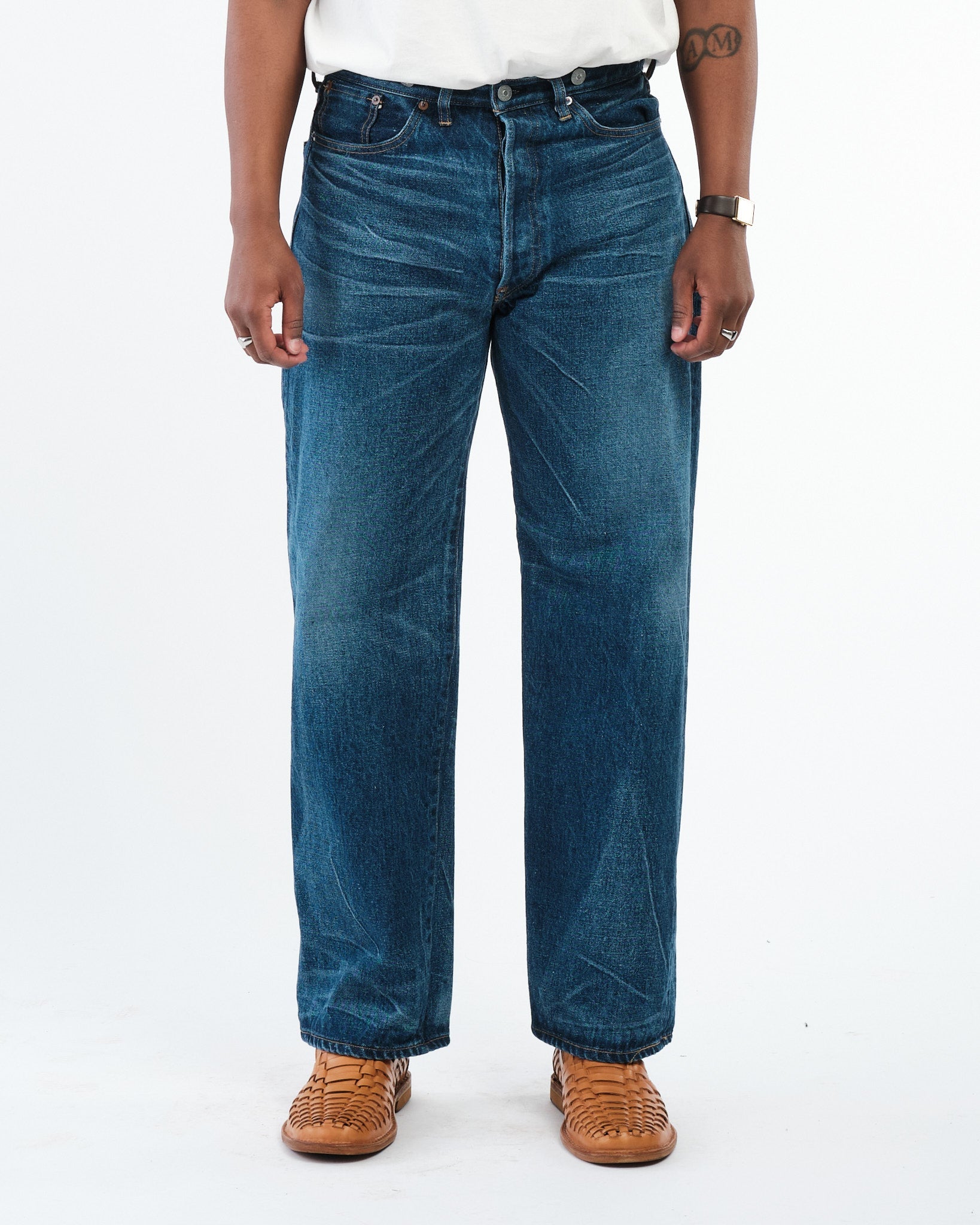 1930 Straight Denim Pants Indigo Vintage Wash by Kaptain Sunshine