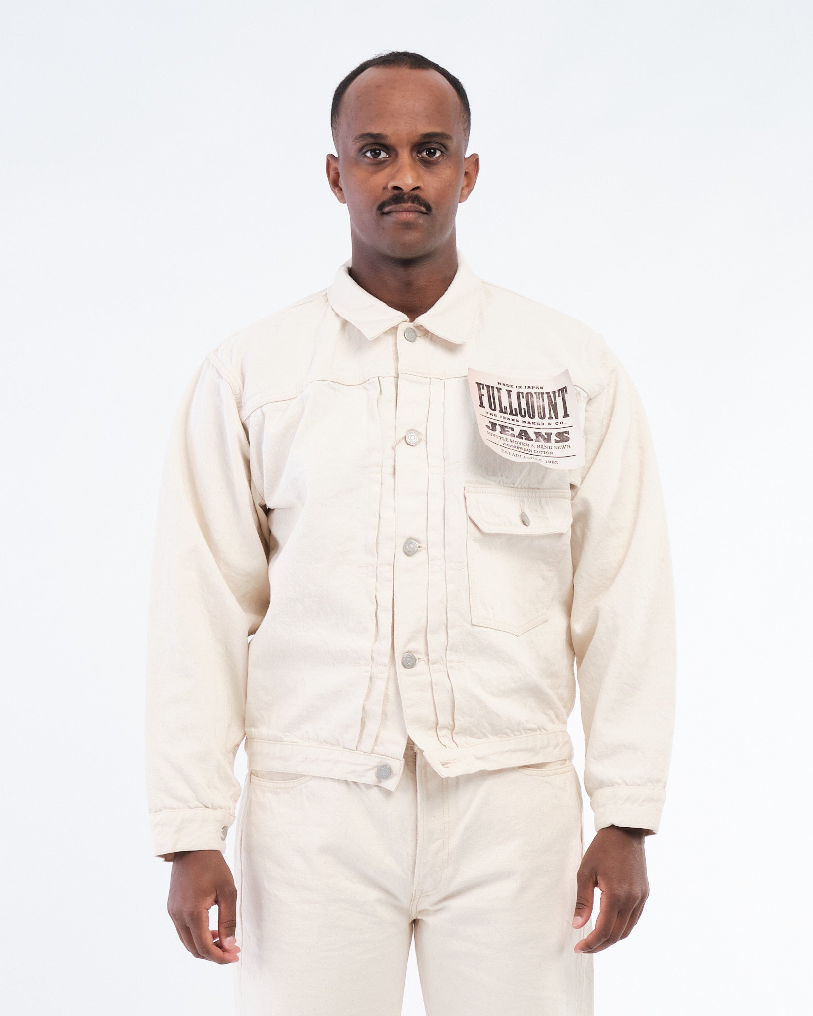 2107EC Type 1 Ecru Denim Jacket by Full Count - Meadow