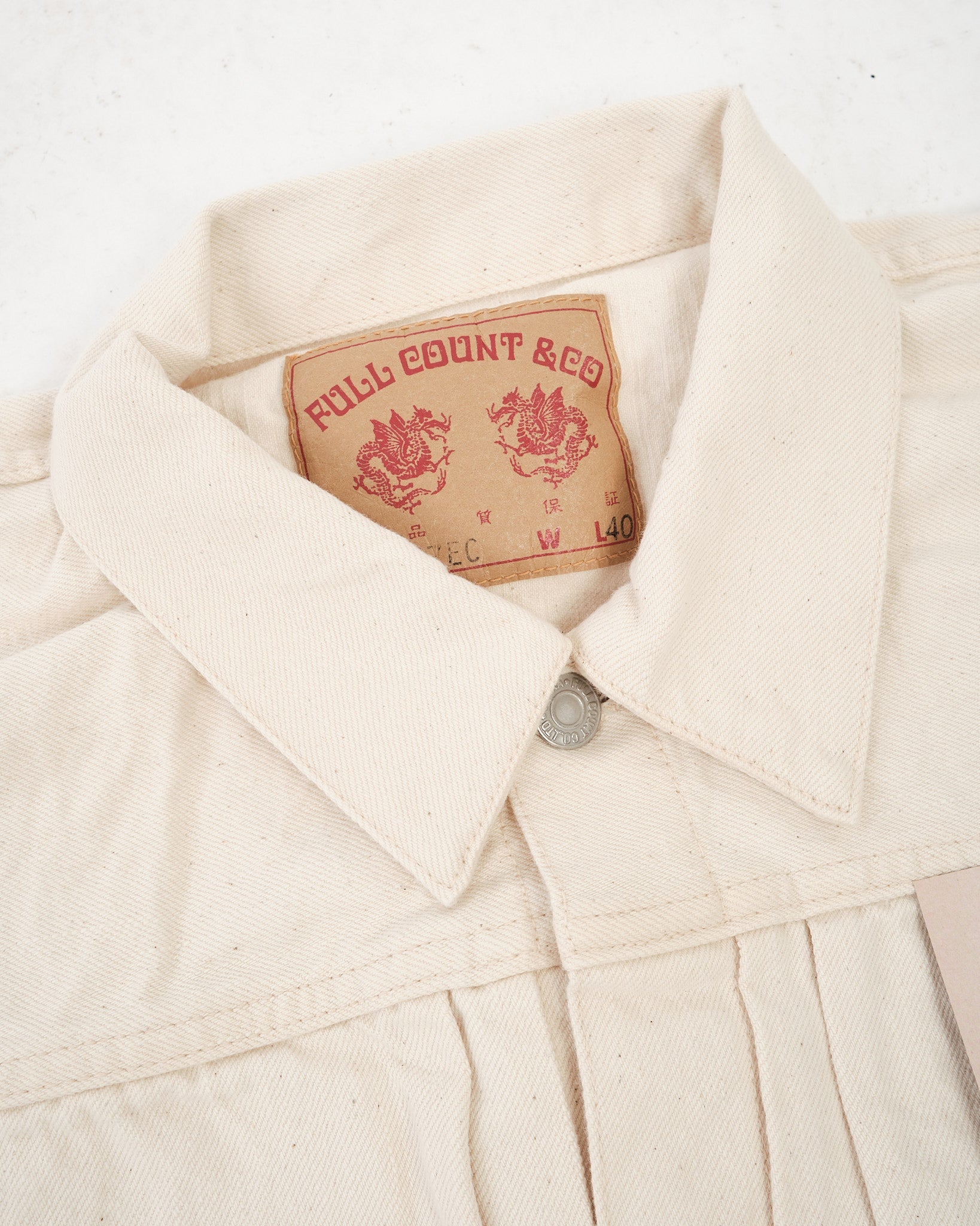 2107EC Type 1 Ecru Denim Jacket by Full Count - Meadow