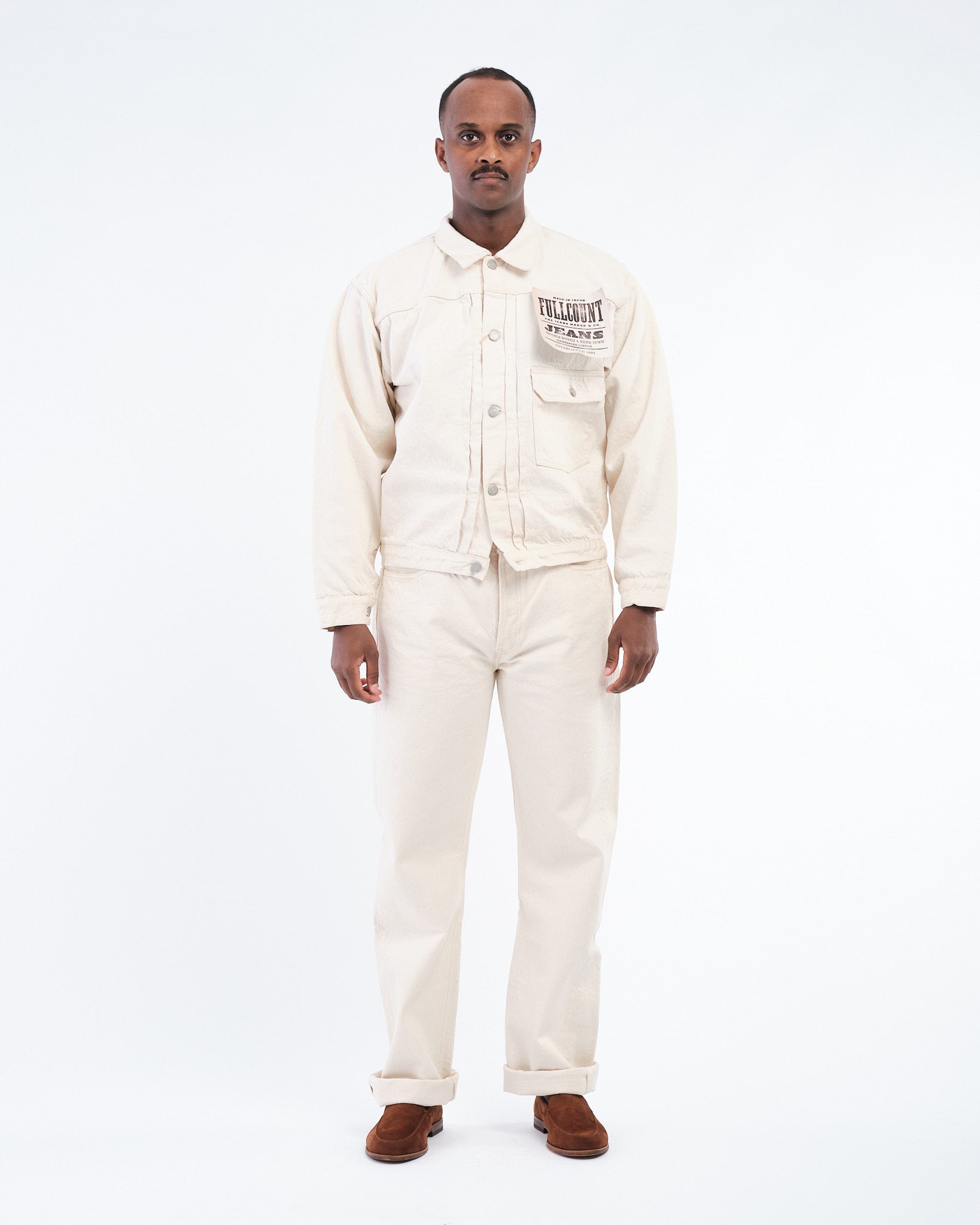 2107EC Type 1 Ecru Denim Jacket by Full Count - Meadow