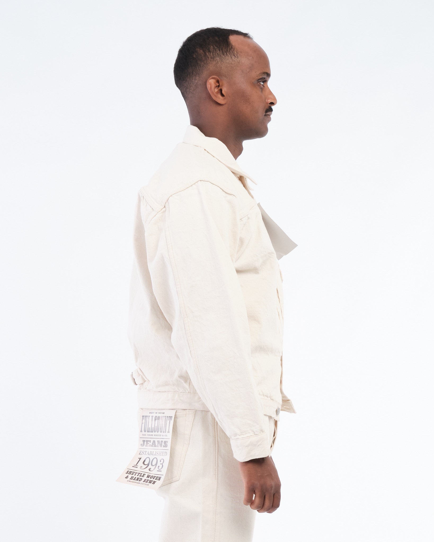 2107EC Type 1 Ecru Denim Jacket by Full Count - Meadow