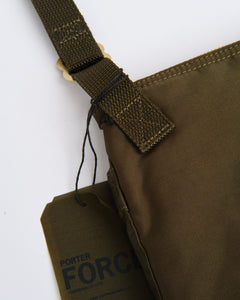 Force Shoulder Bag Olive Drab from Porter by Yoshida - photo №7. New Bags at meadowweb.com