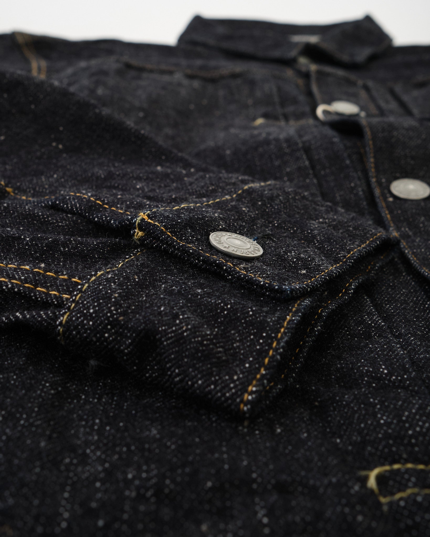 3111 15.5oz Type 1 Slub-Nep Denim Jacket by Omoto - Meadow