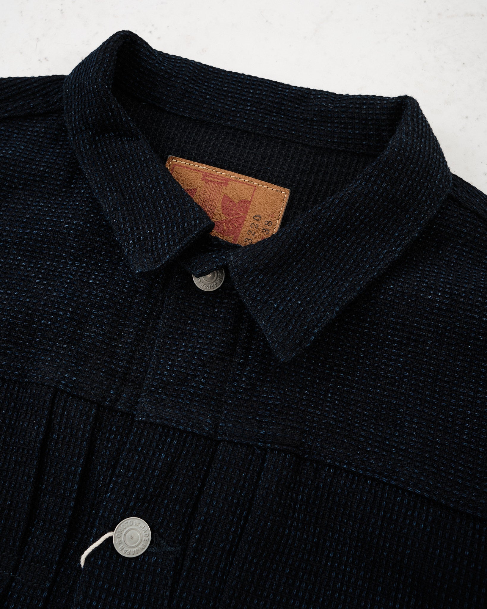 3220 12oz Cube Sashiko 2nd Type Denim Jacket by Omoto - Meadow